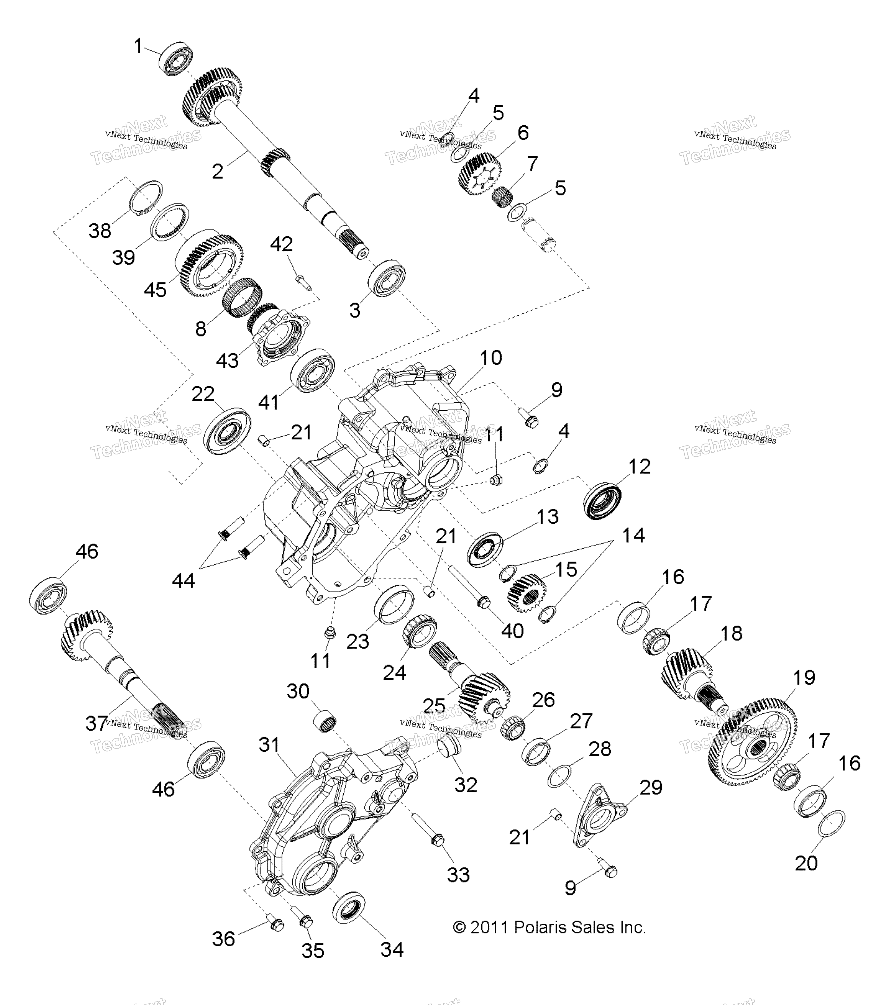 Трансмиссия, главный редуктор Internal Components 1