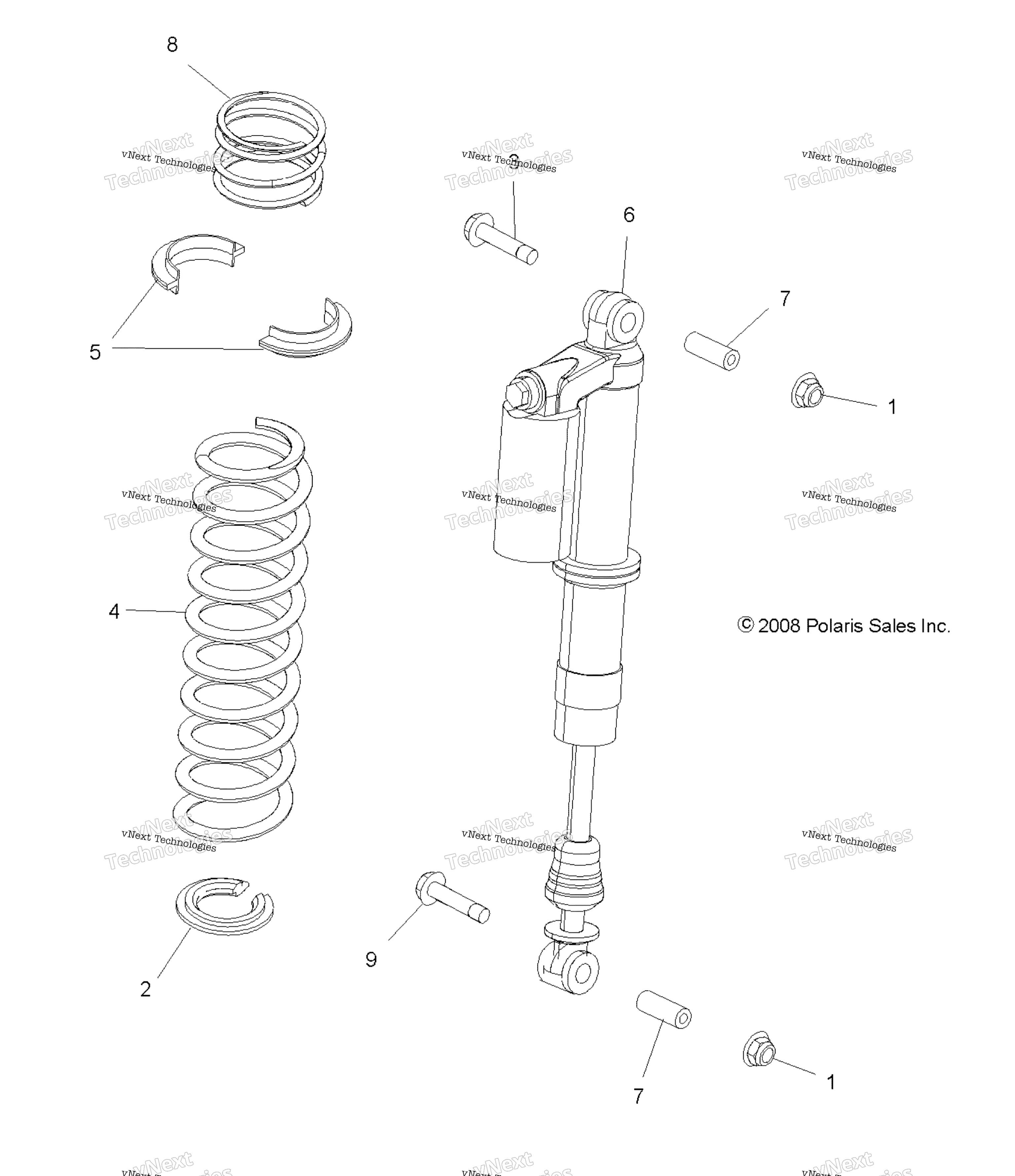 Подвеска, передний амортизатор Mounting