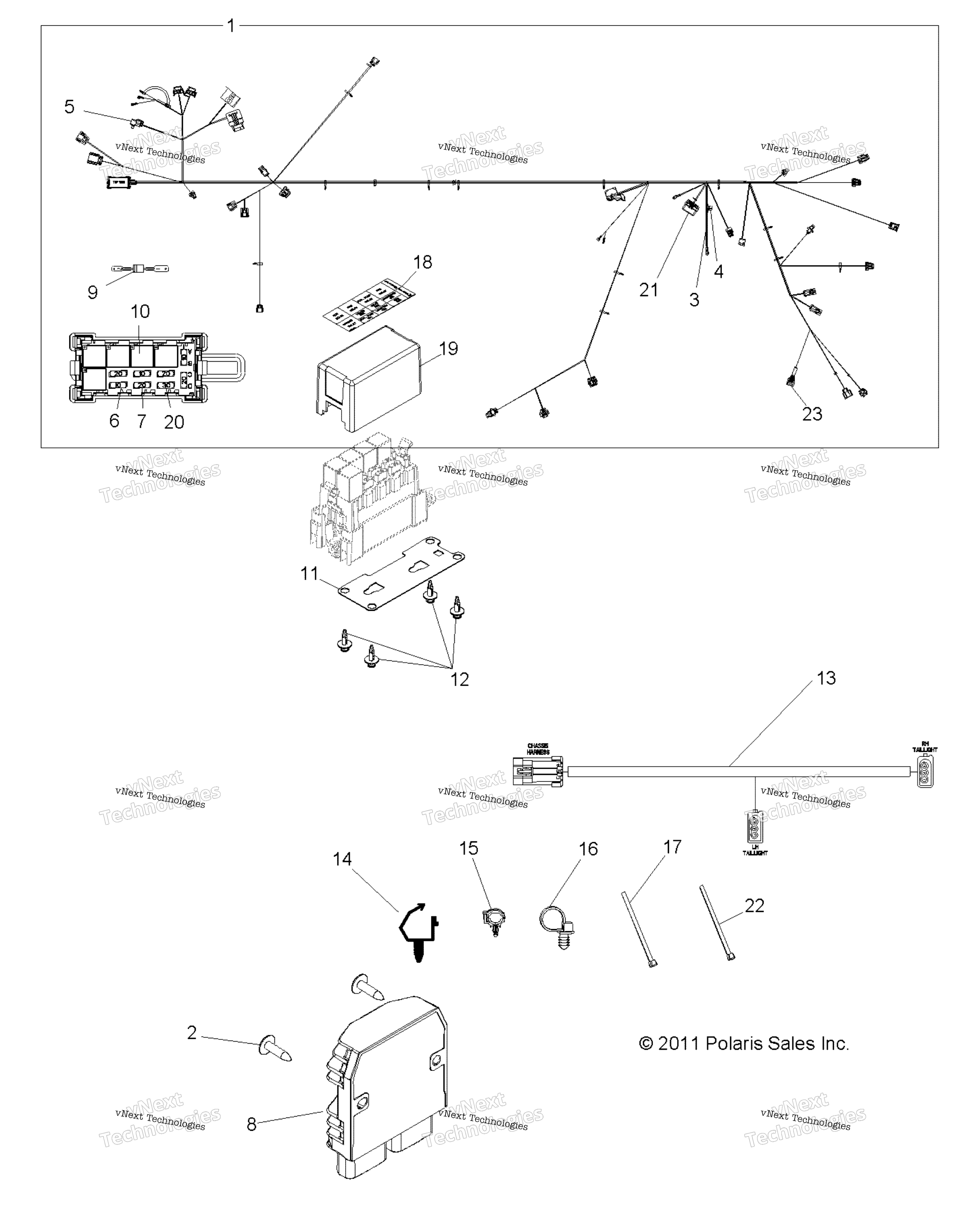 Электрооборудование, жгут проводов R12xe7eab/Eao