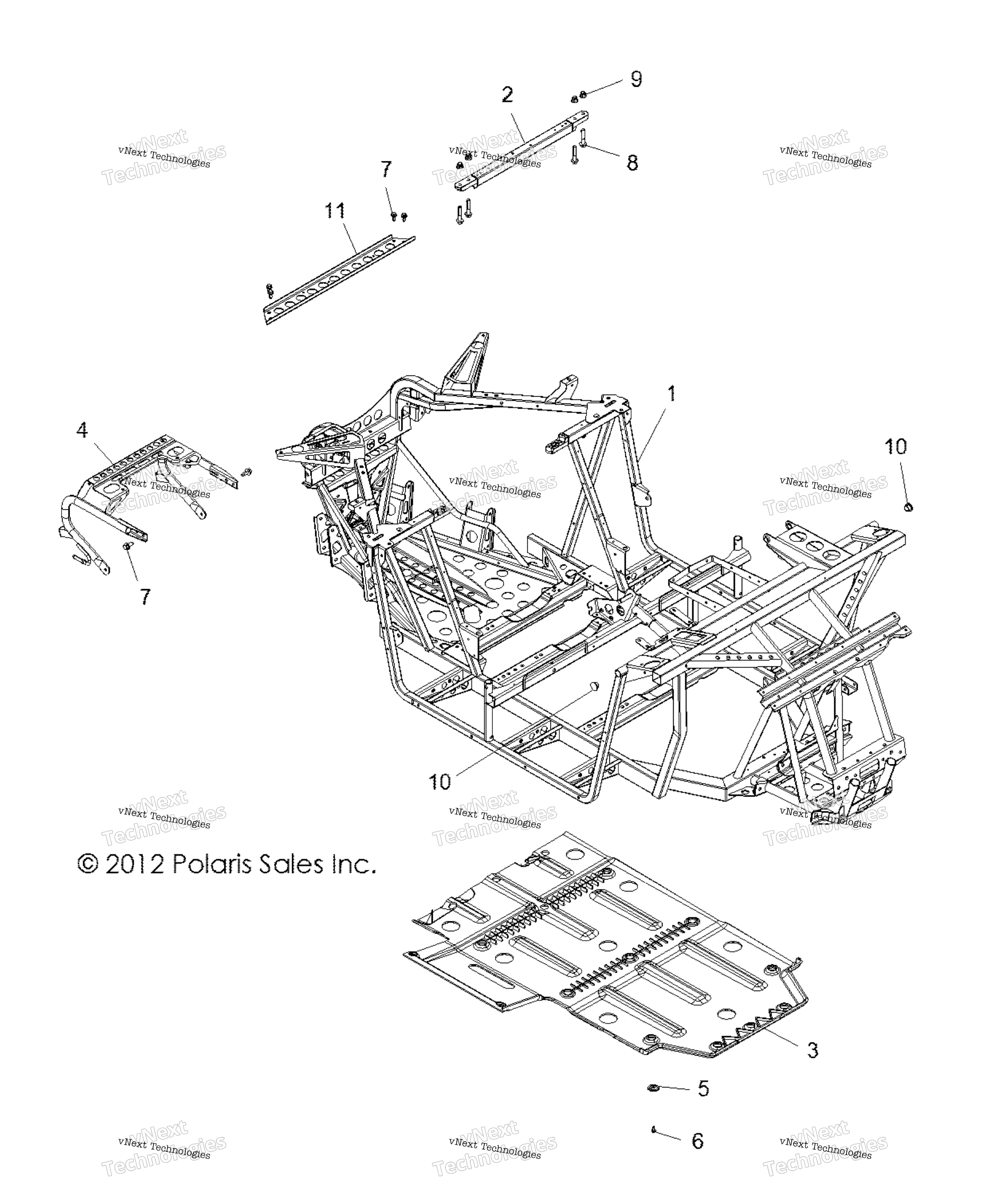 Шасси, основная рама & Skid Plate