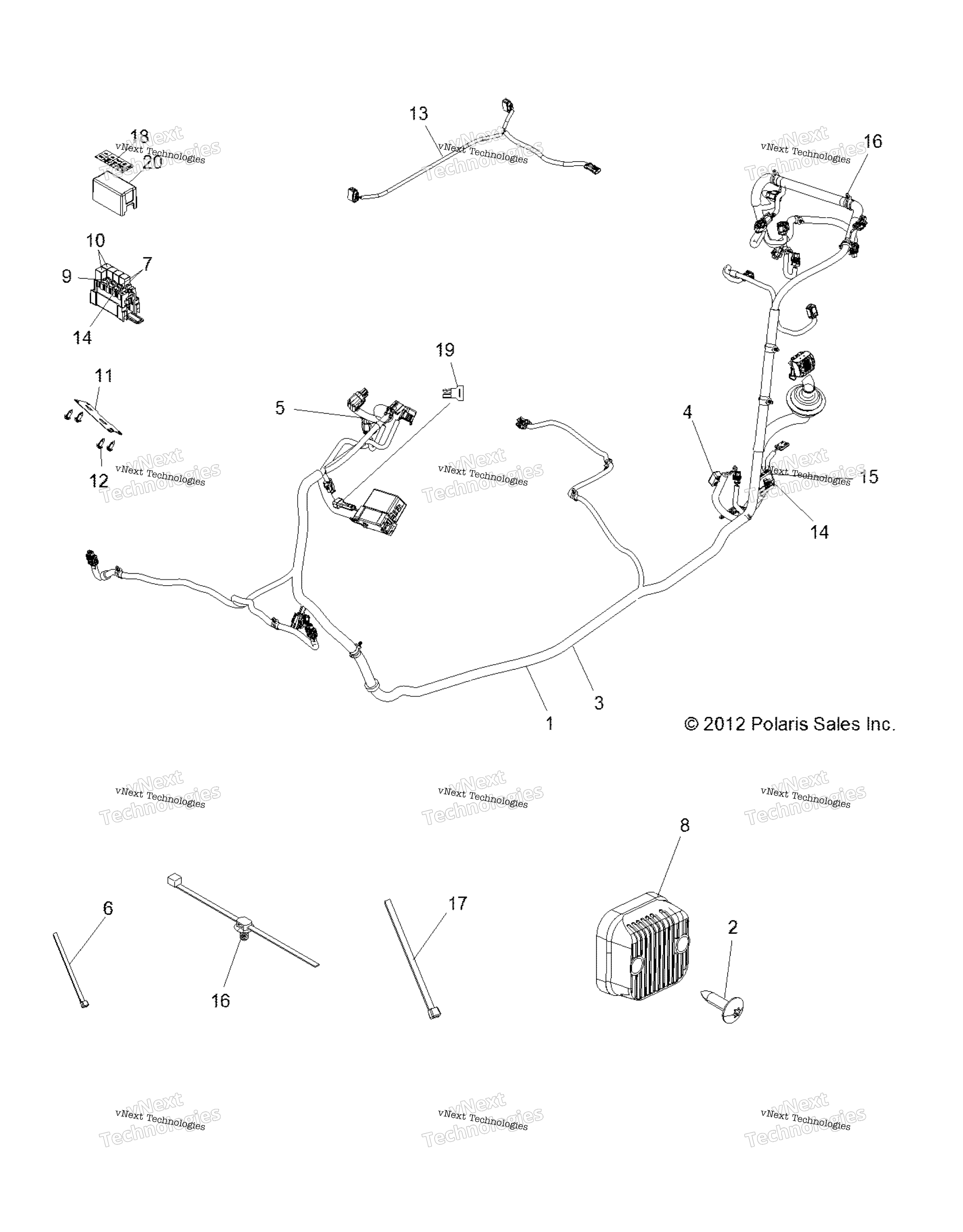 Электрооборудование, жгут проводов R13vh57ad