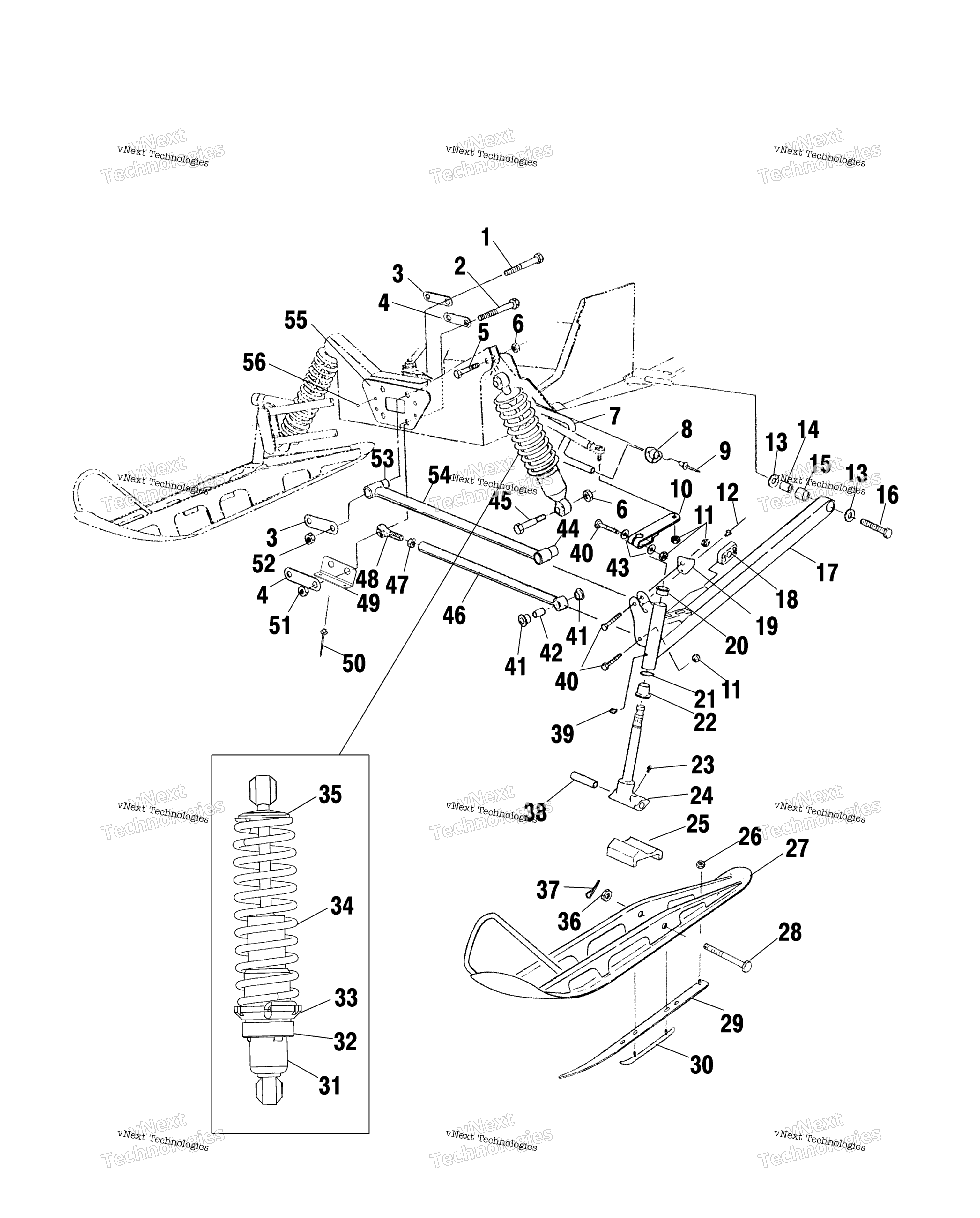 Передняя часть Suspension & Ski S00sd5bs