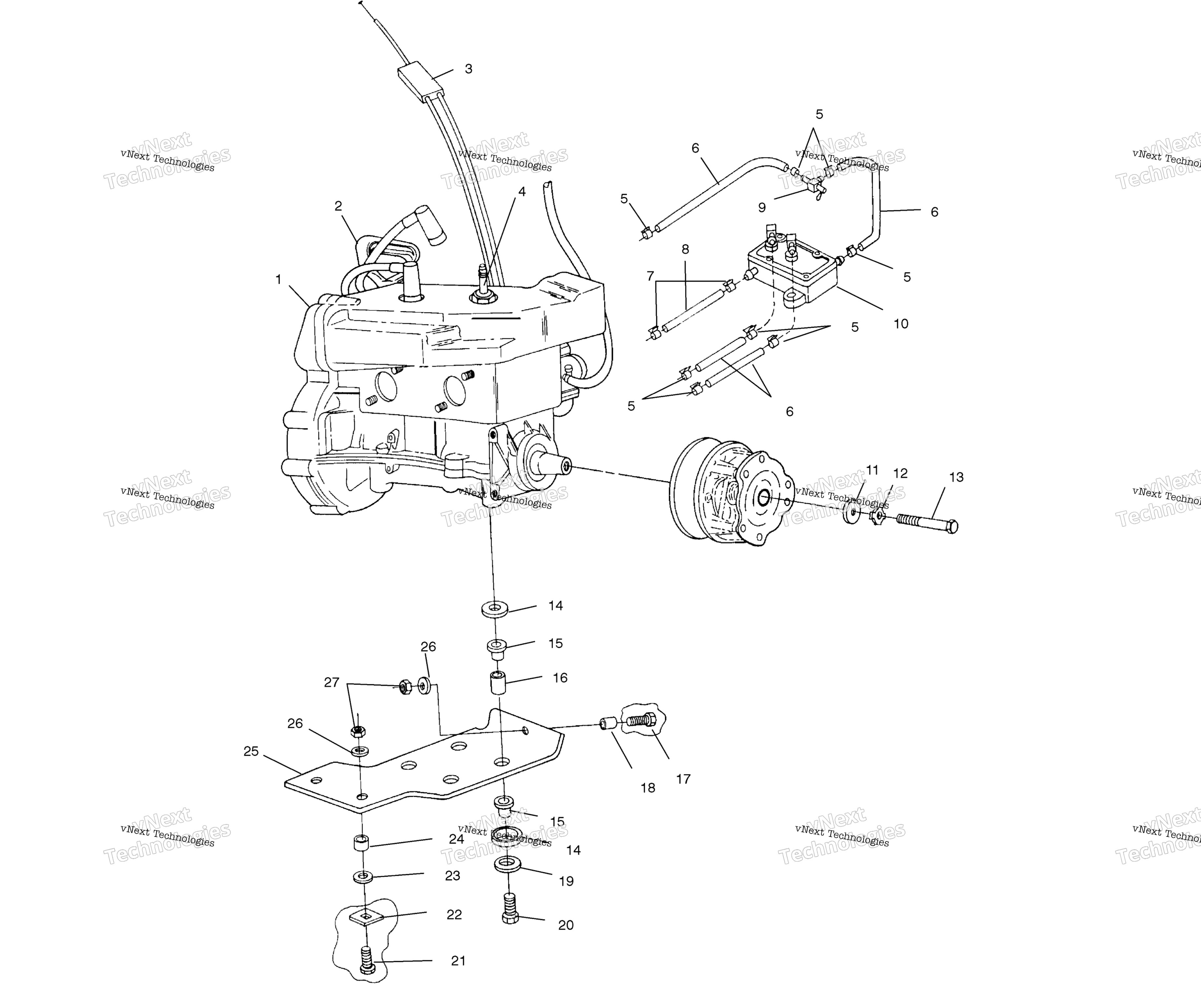 Двигатель Mounting