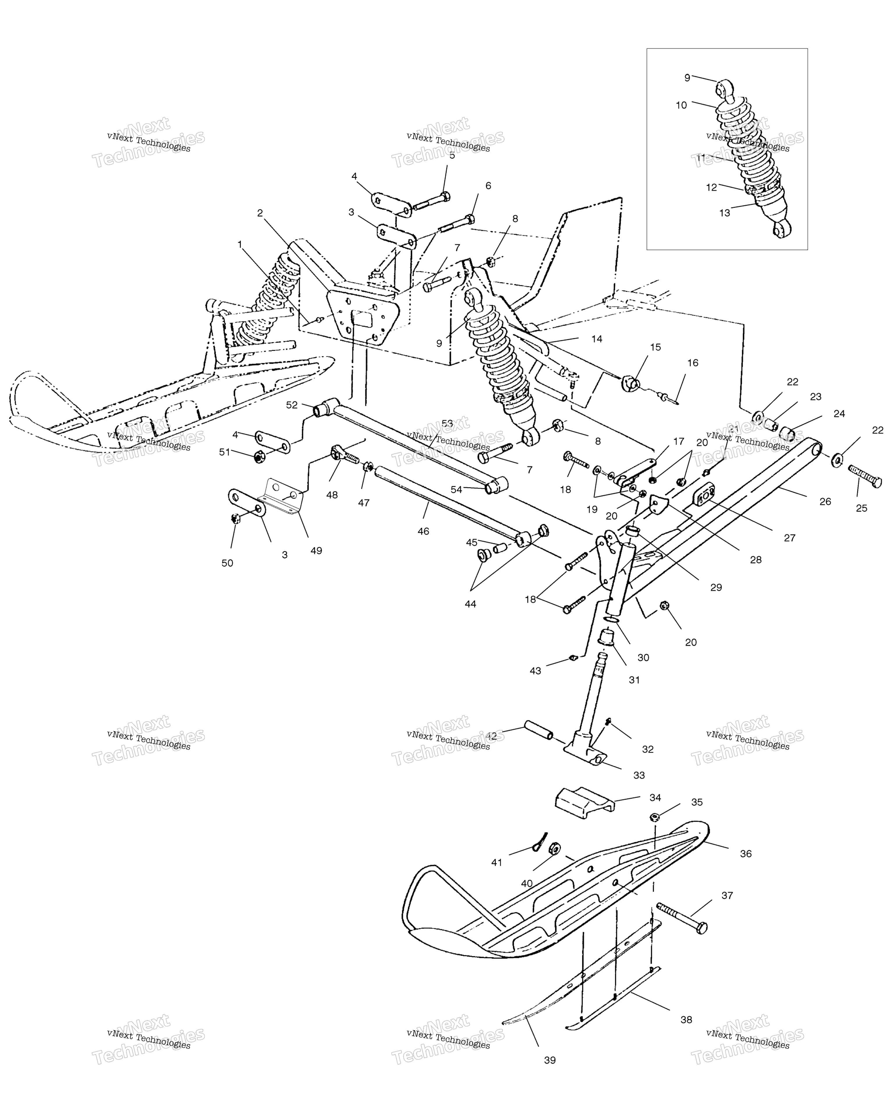 Передняя часть Suspension & Ski A