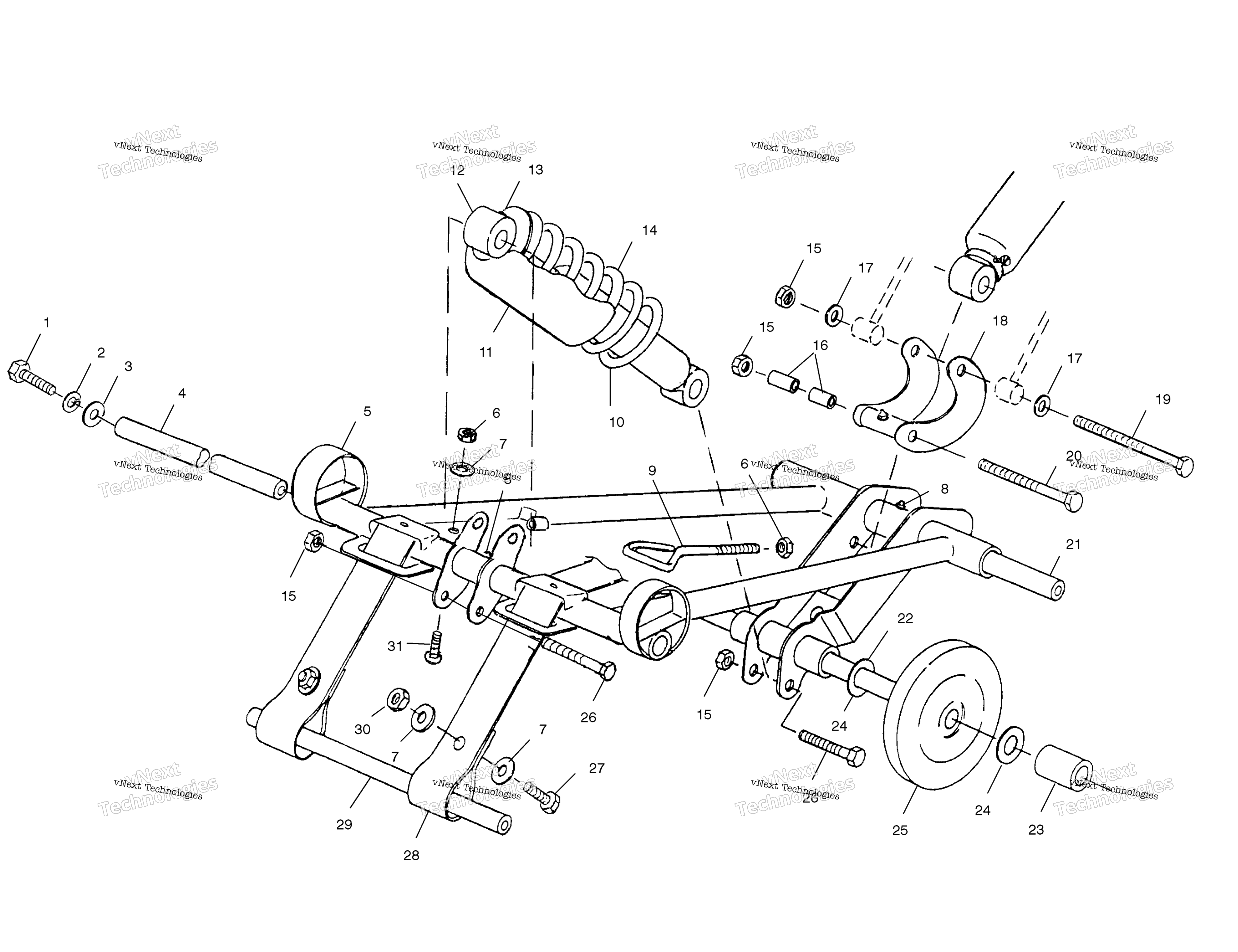 Передняя часть Torque Arm