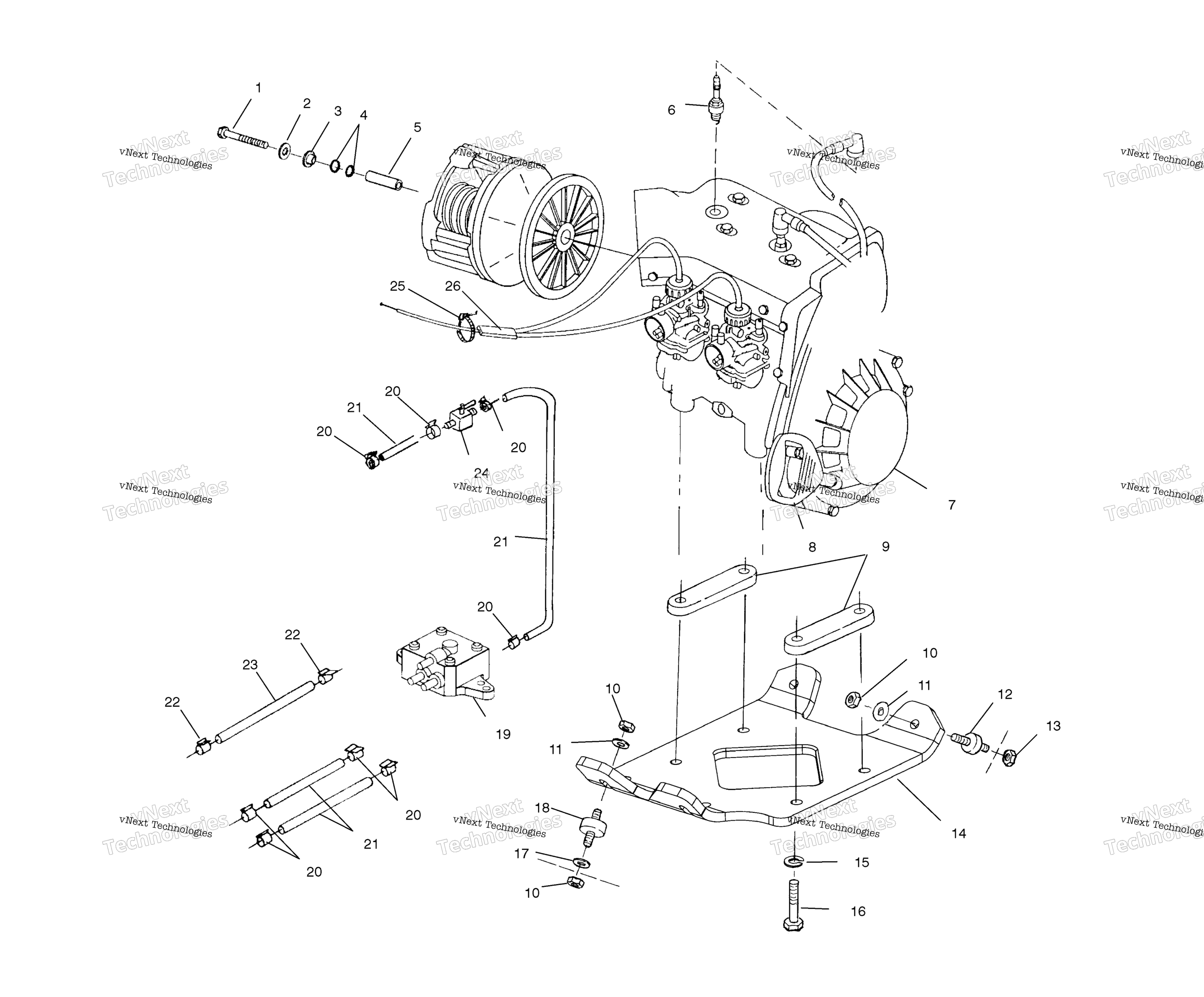 Двигатель Mounting