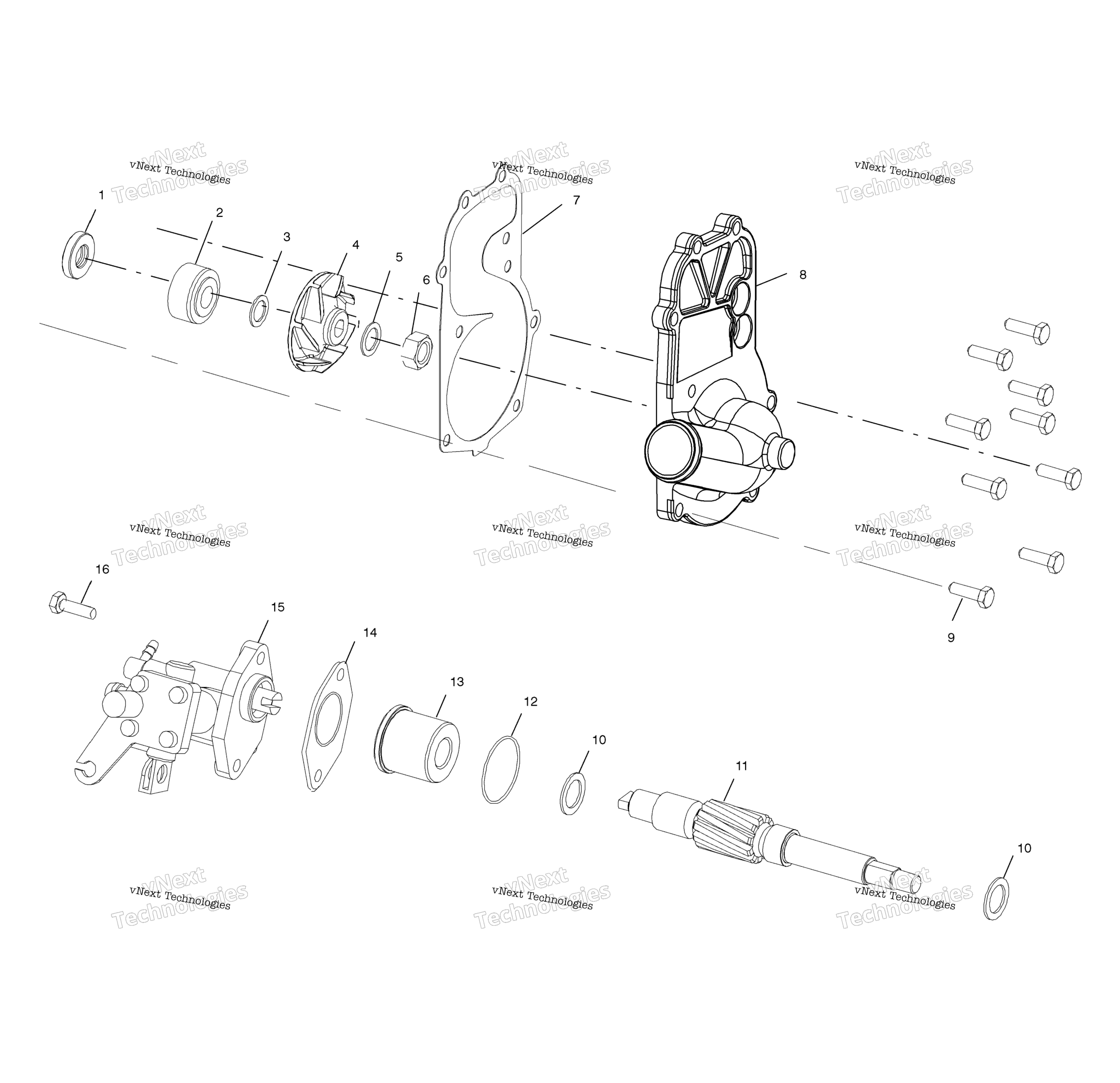 Система охлаждения Pump/Oil Pump
