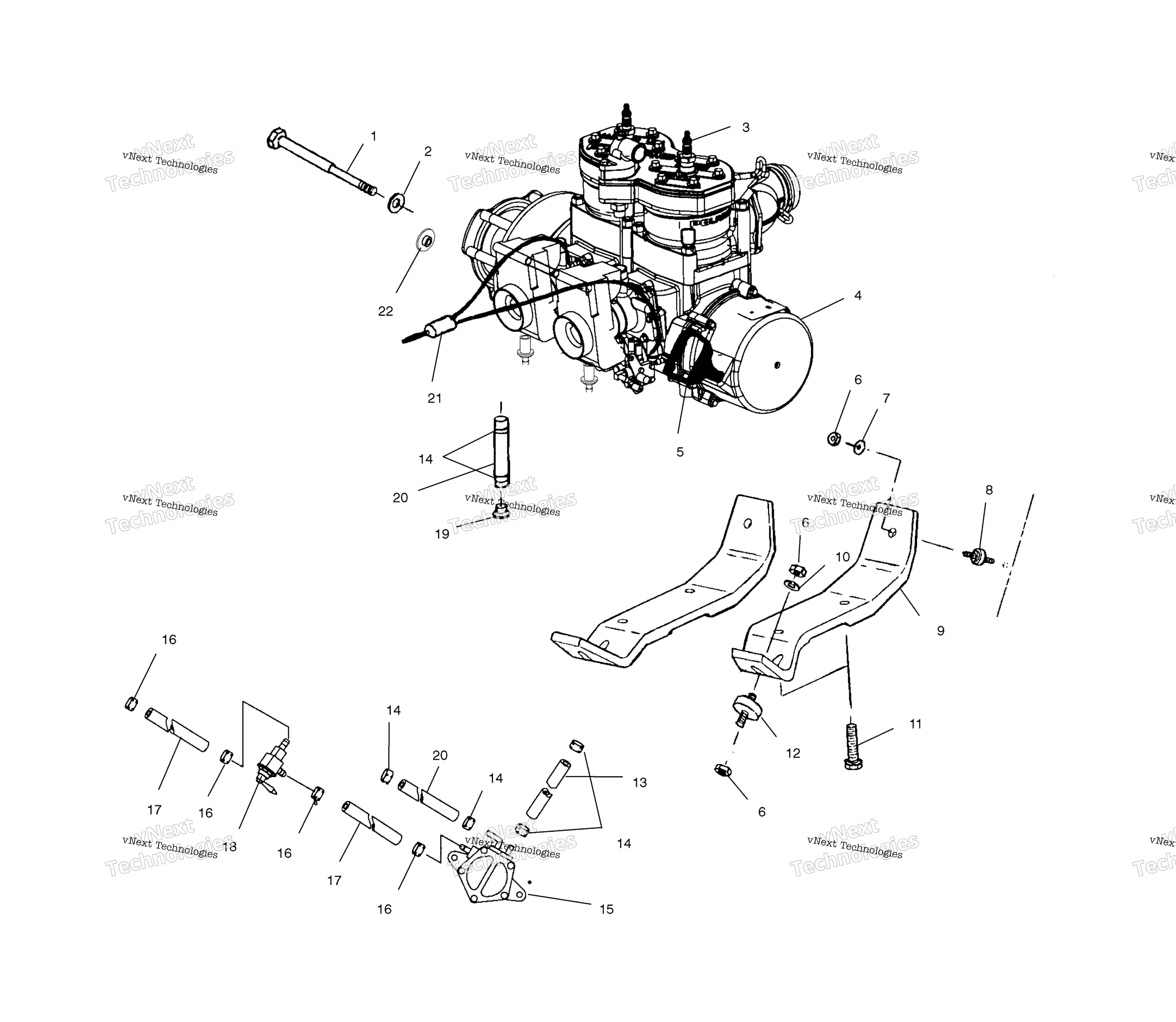 Двигатель Mounting