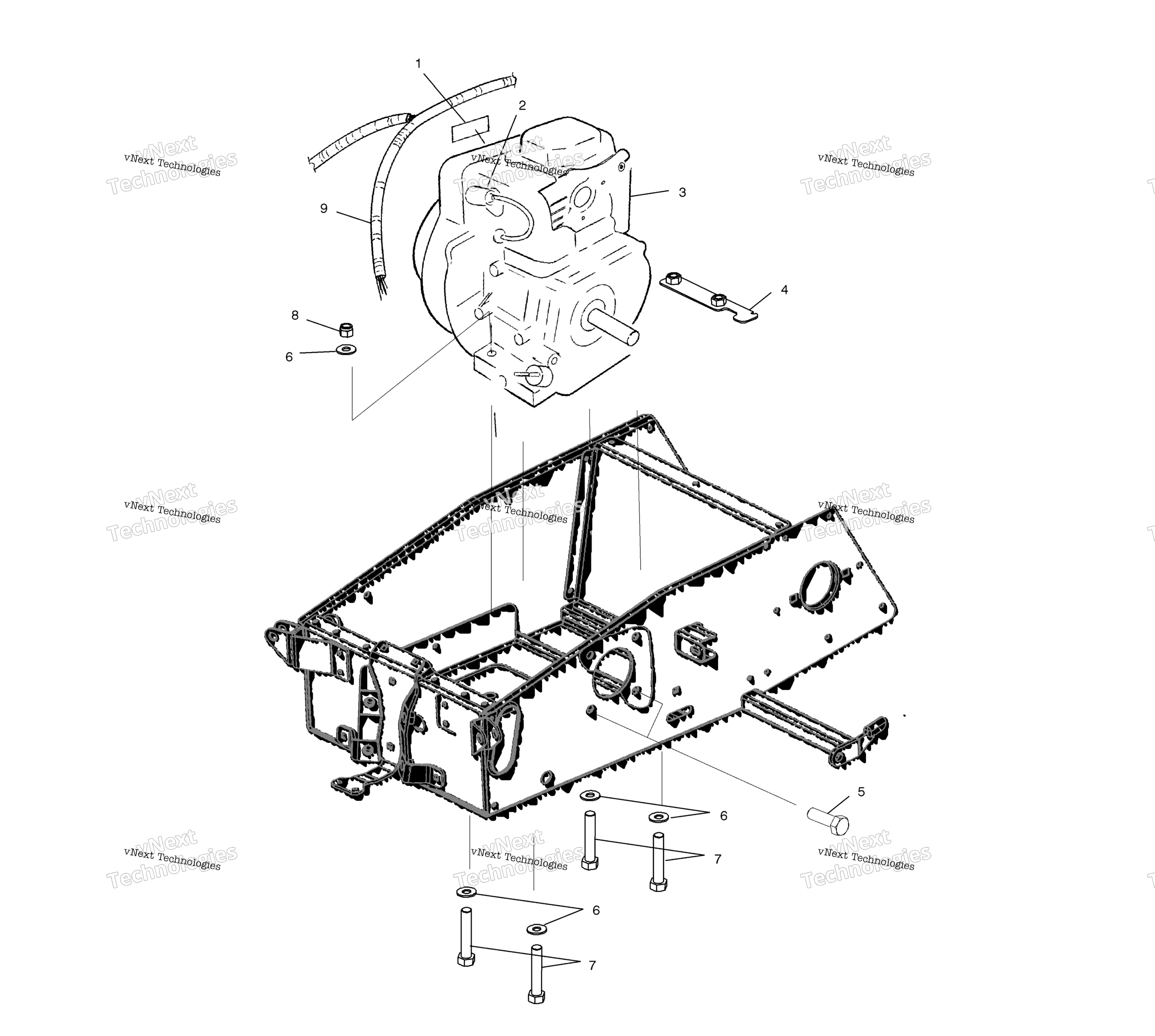 Двигатель Mounting