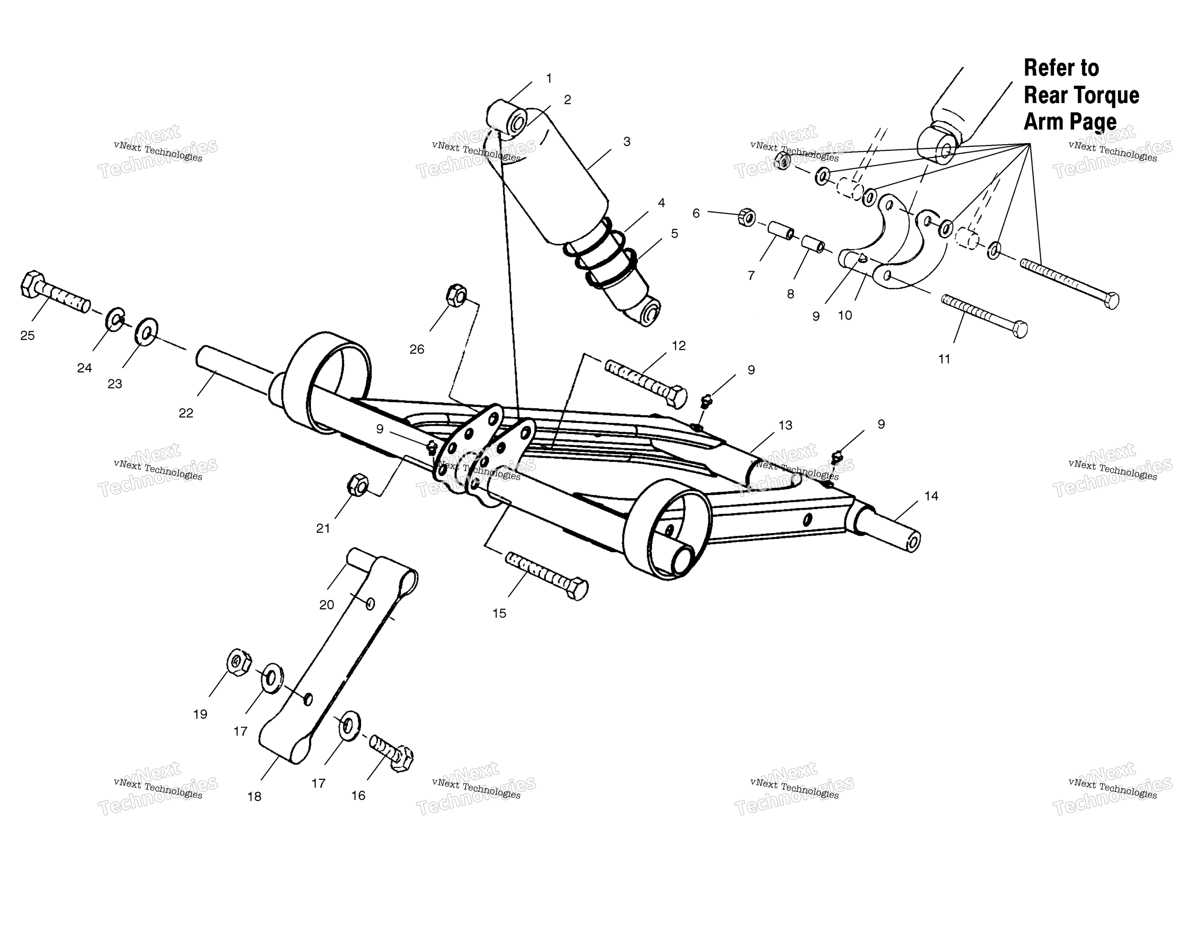 Передняя часть Torque Arm