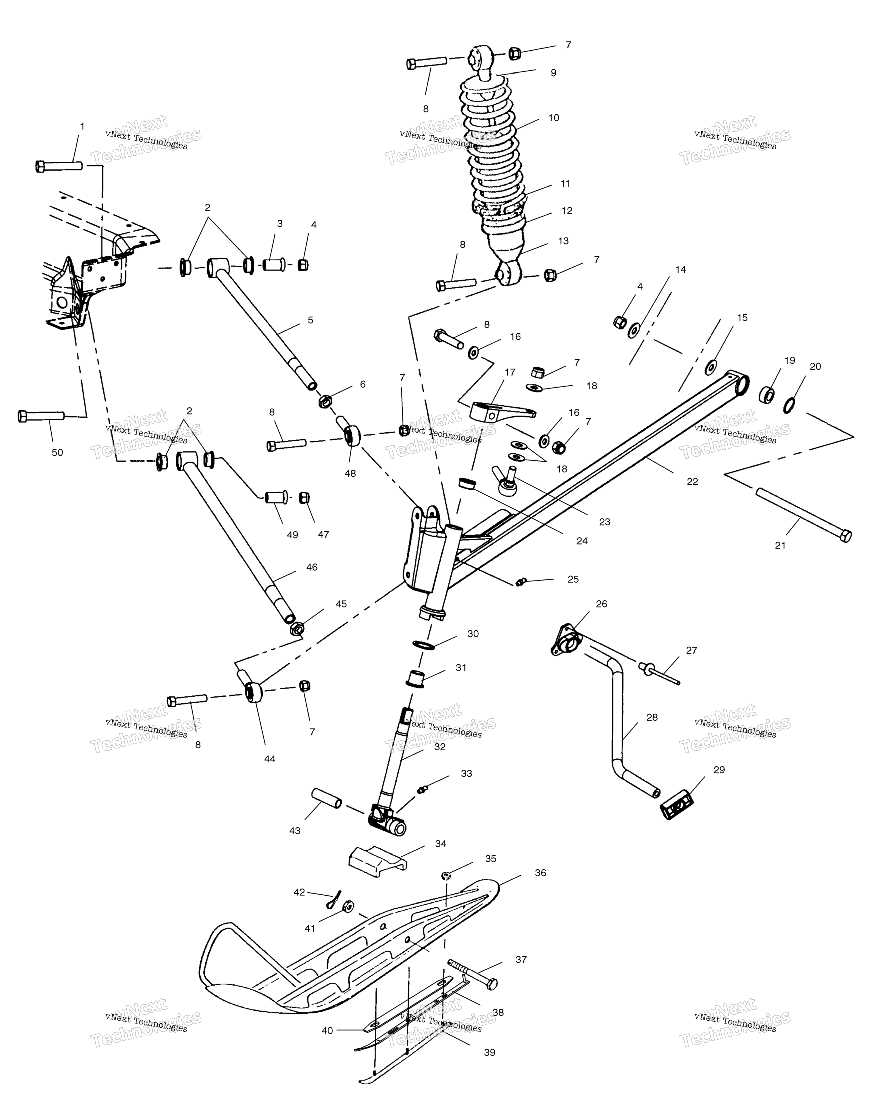 Передняя часть Suspension & Ski A