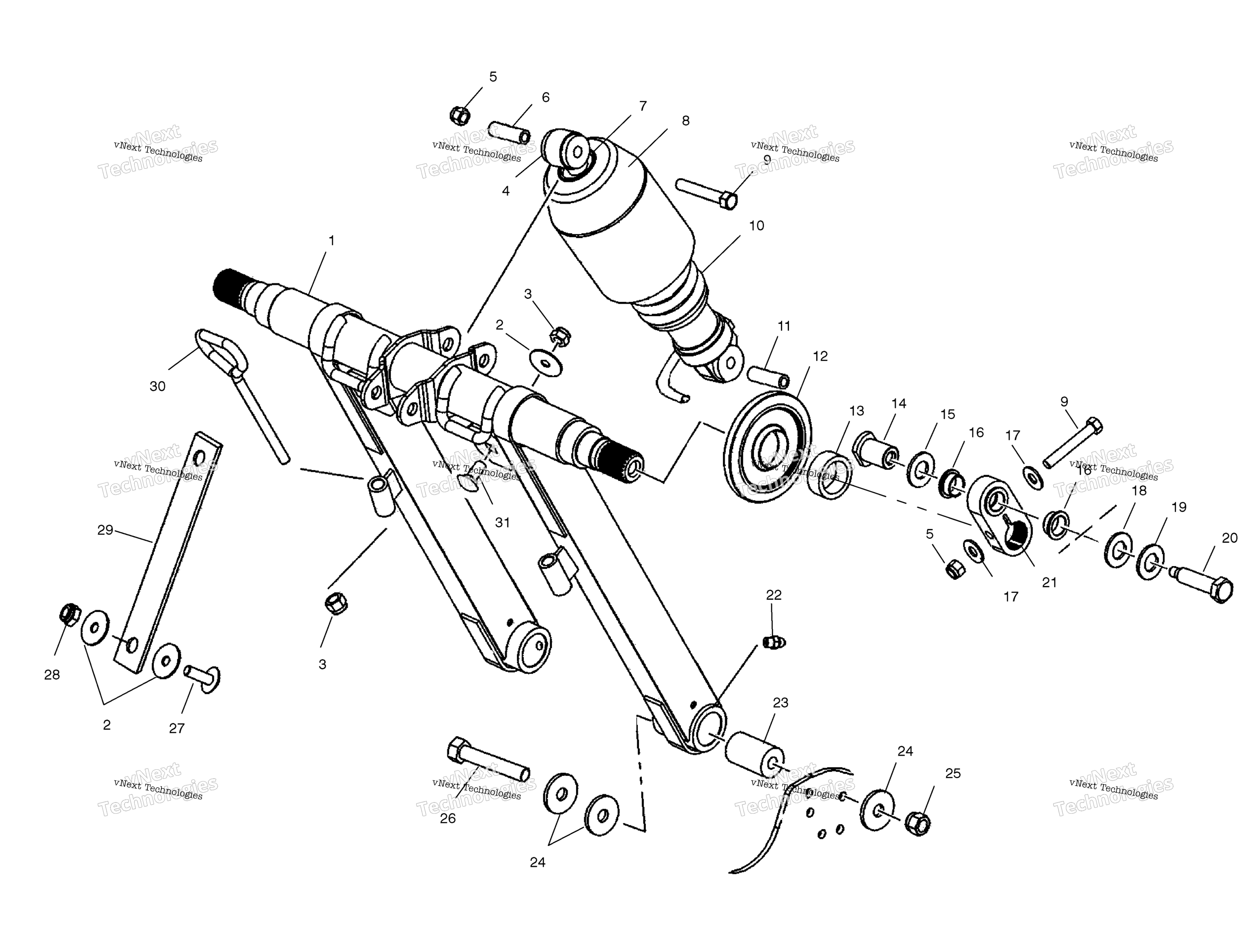 Передняя часть Torque Arm