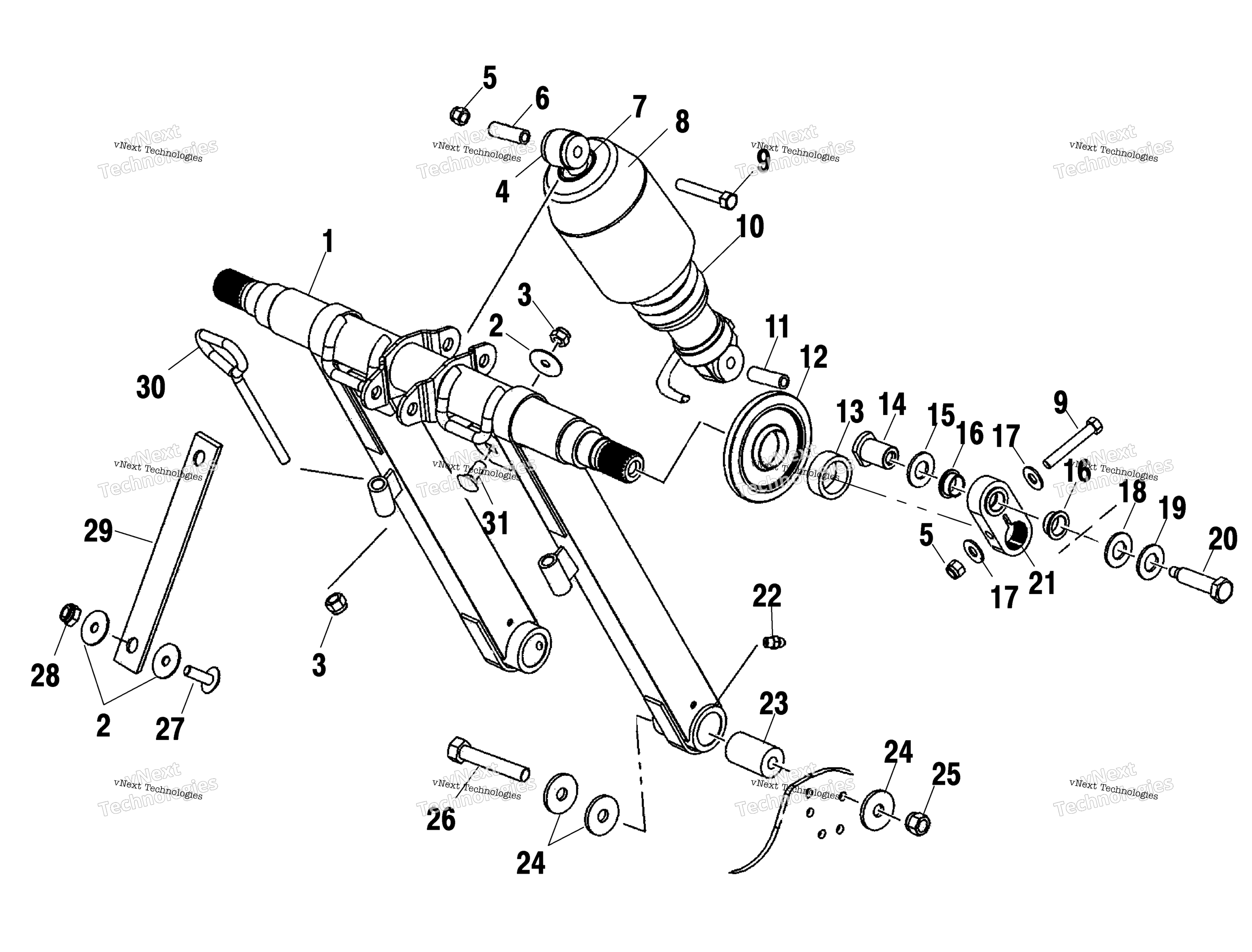 Передняя часть Torque Arm