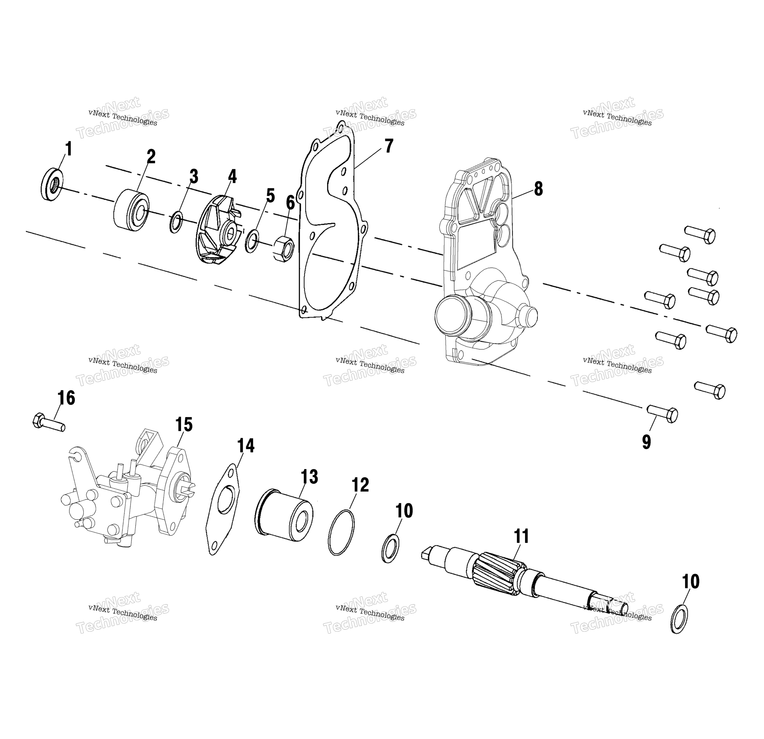 Система охлаждения Pump/Oil Pump