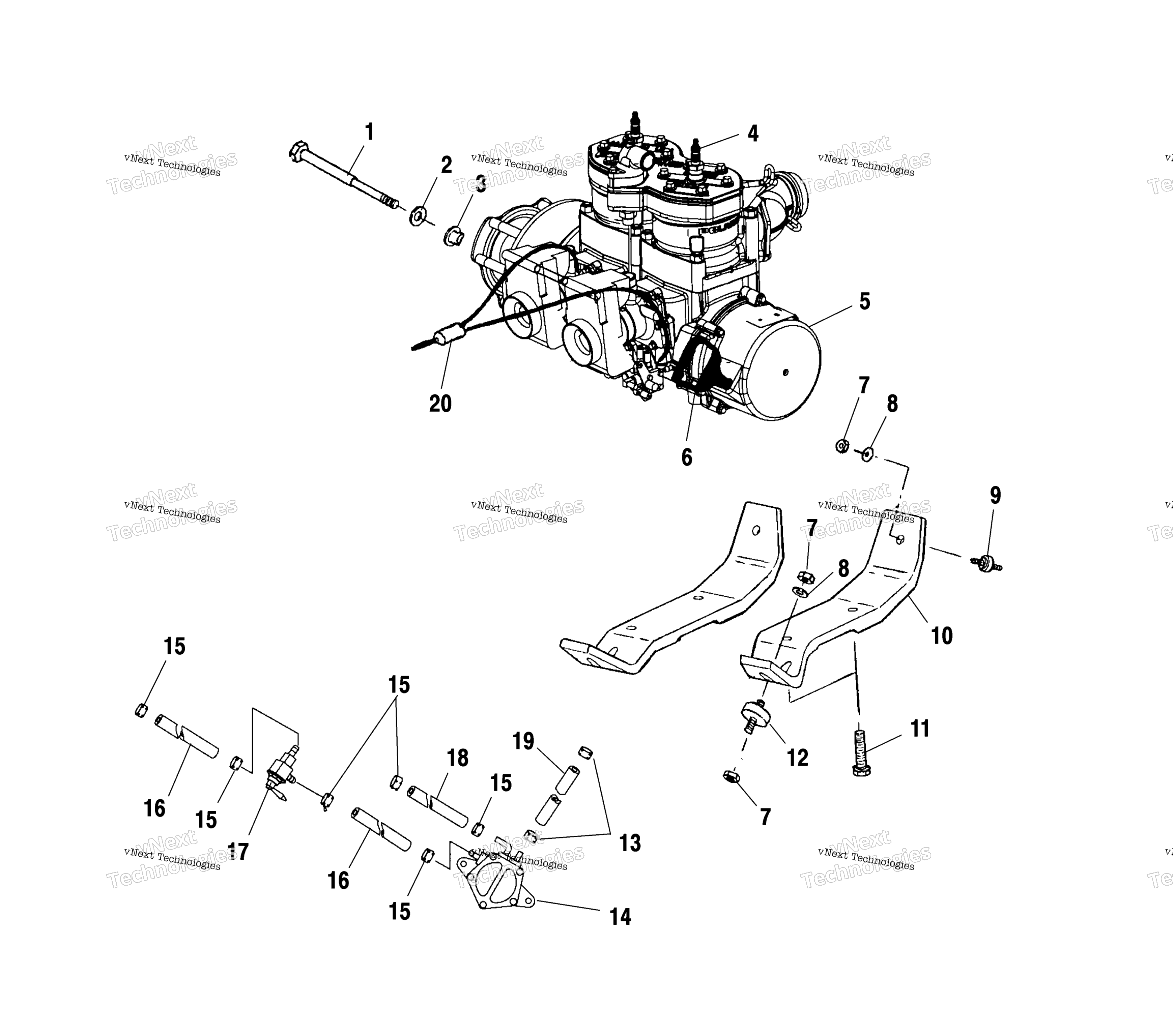Двигатель Mounting