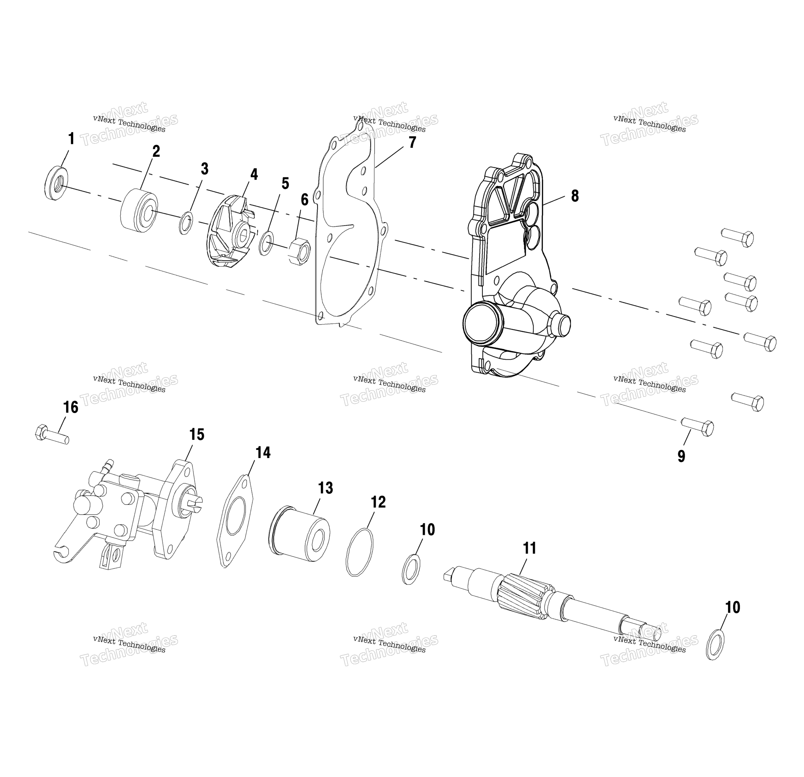 Система охлаждения Pump/Oil Pump