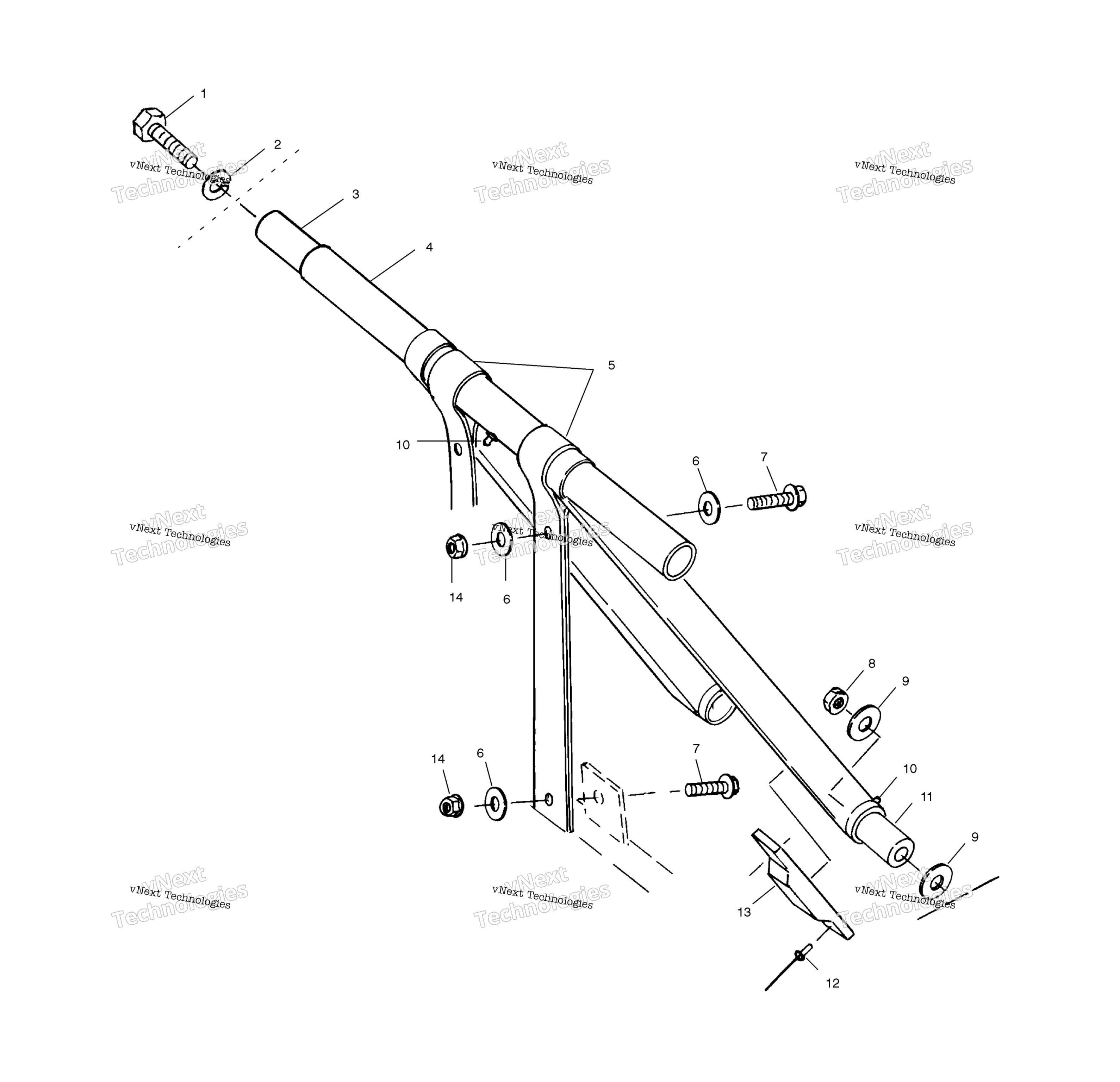 Передняя часть Torque Arm