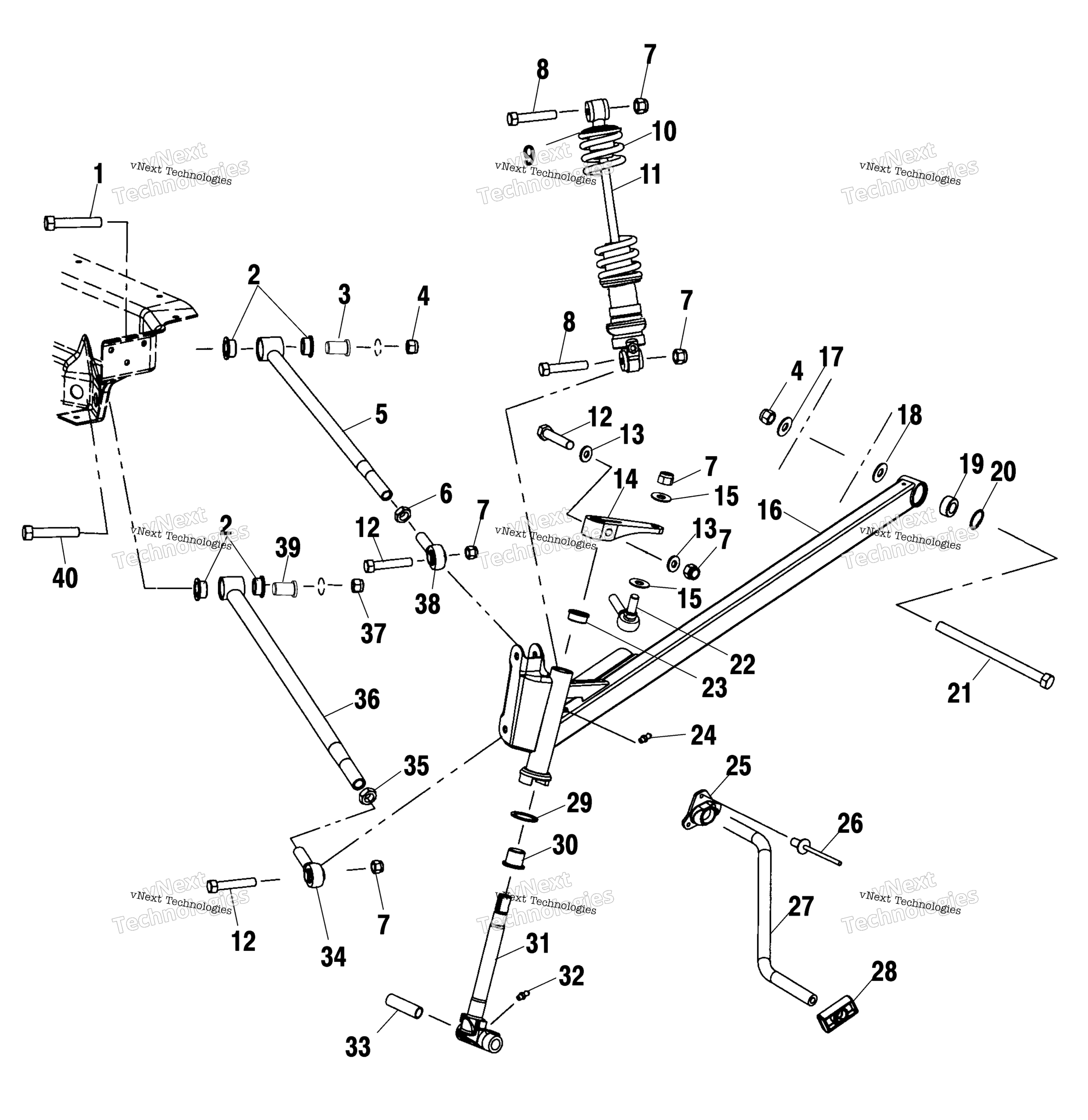Передняя часть Suspension S02np5cs