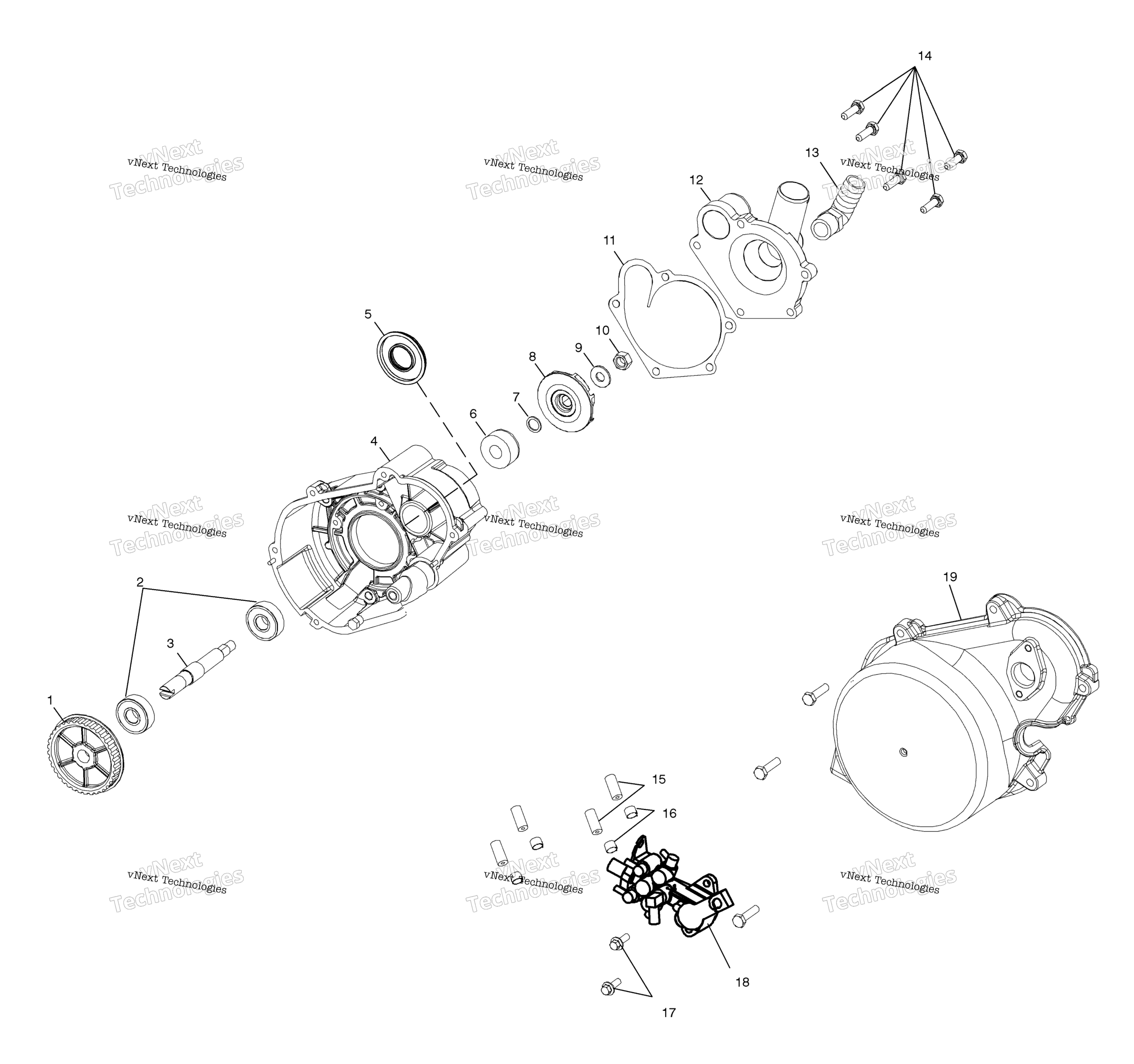 Система охлаждения Pump/Oil Pump S02np7cs