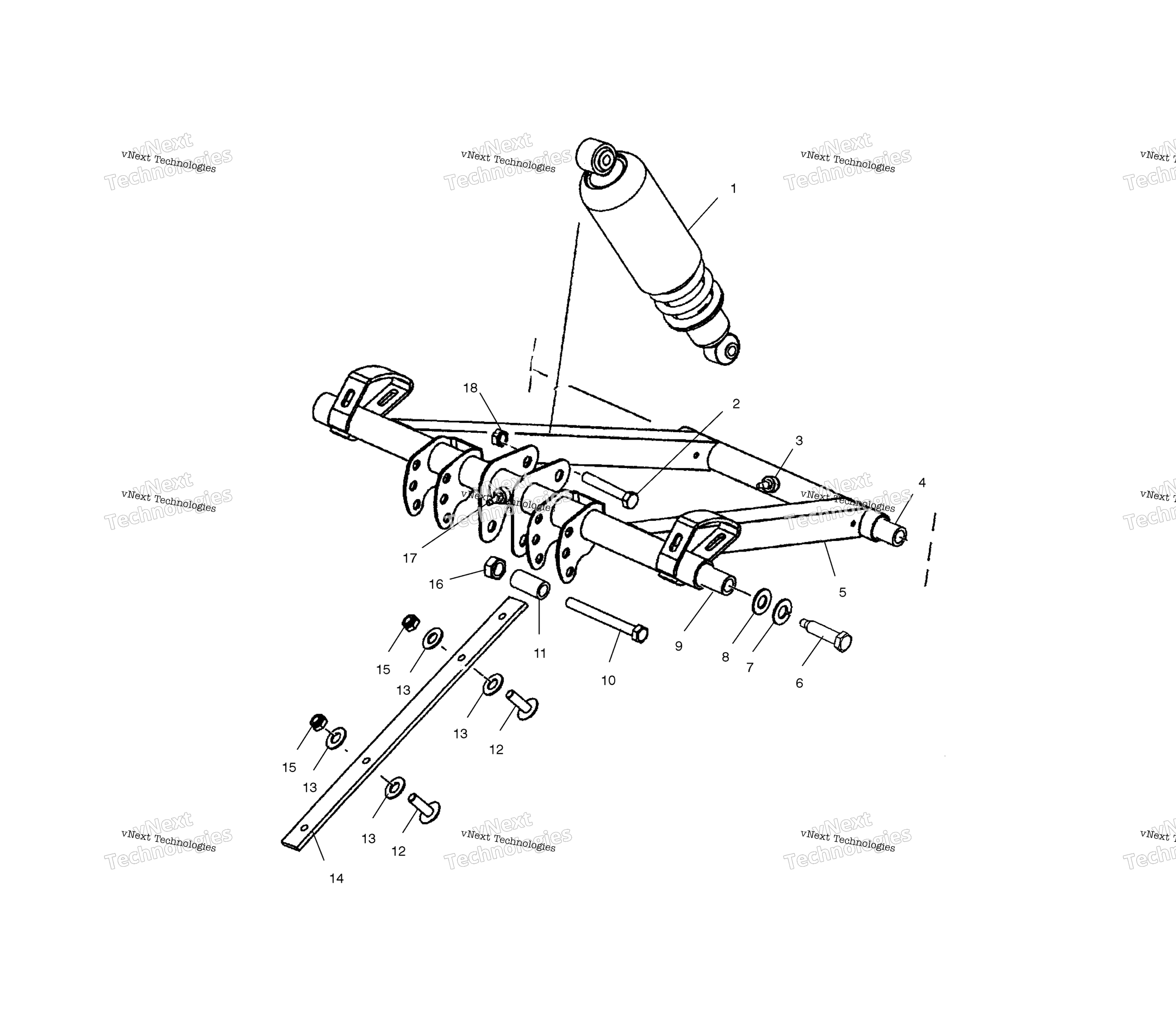 Передняя часть Torque Arm