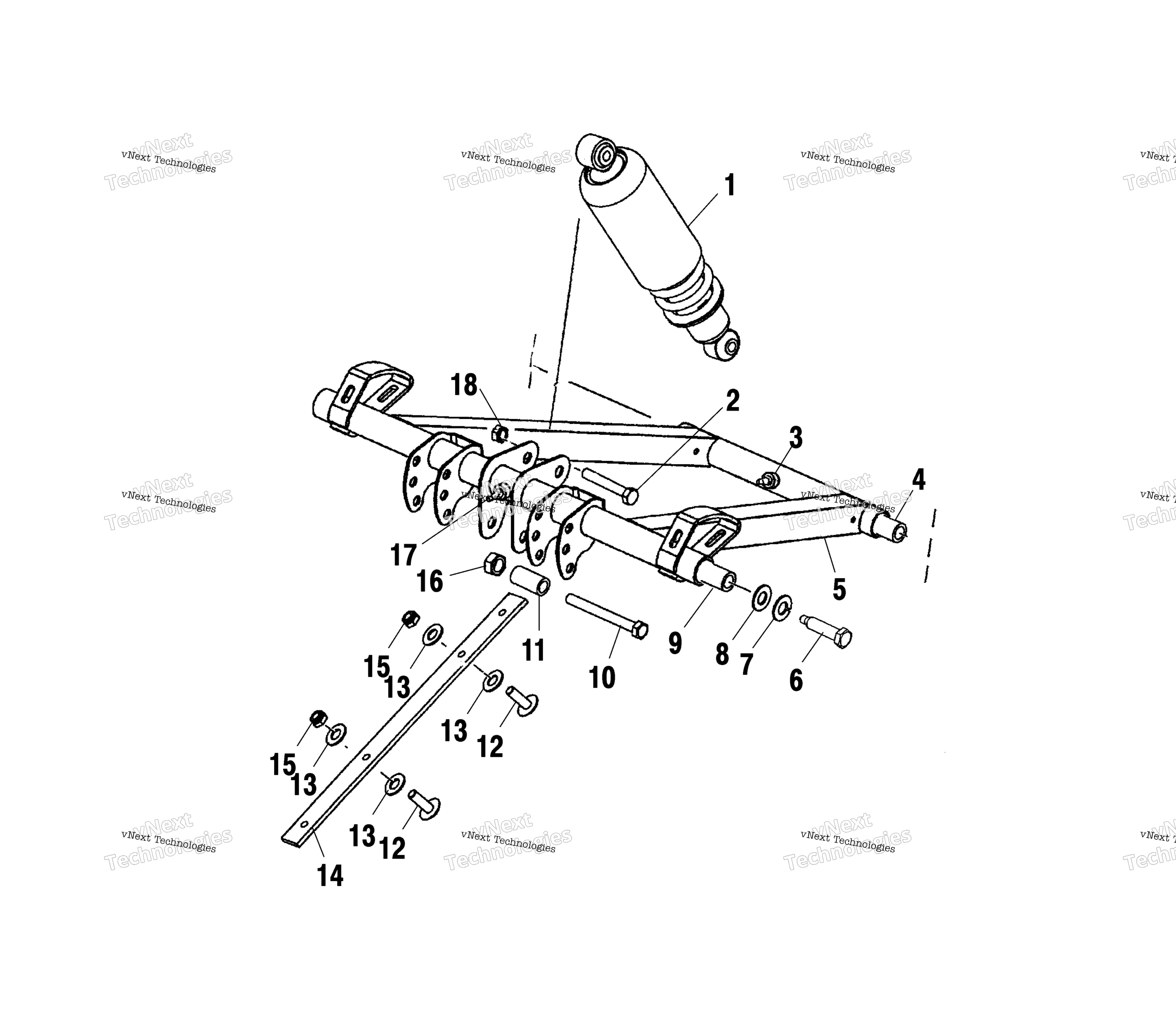 Передняя часть Torque Arm