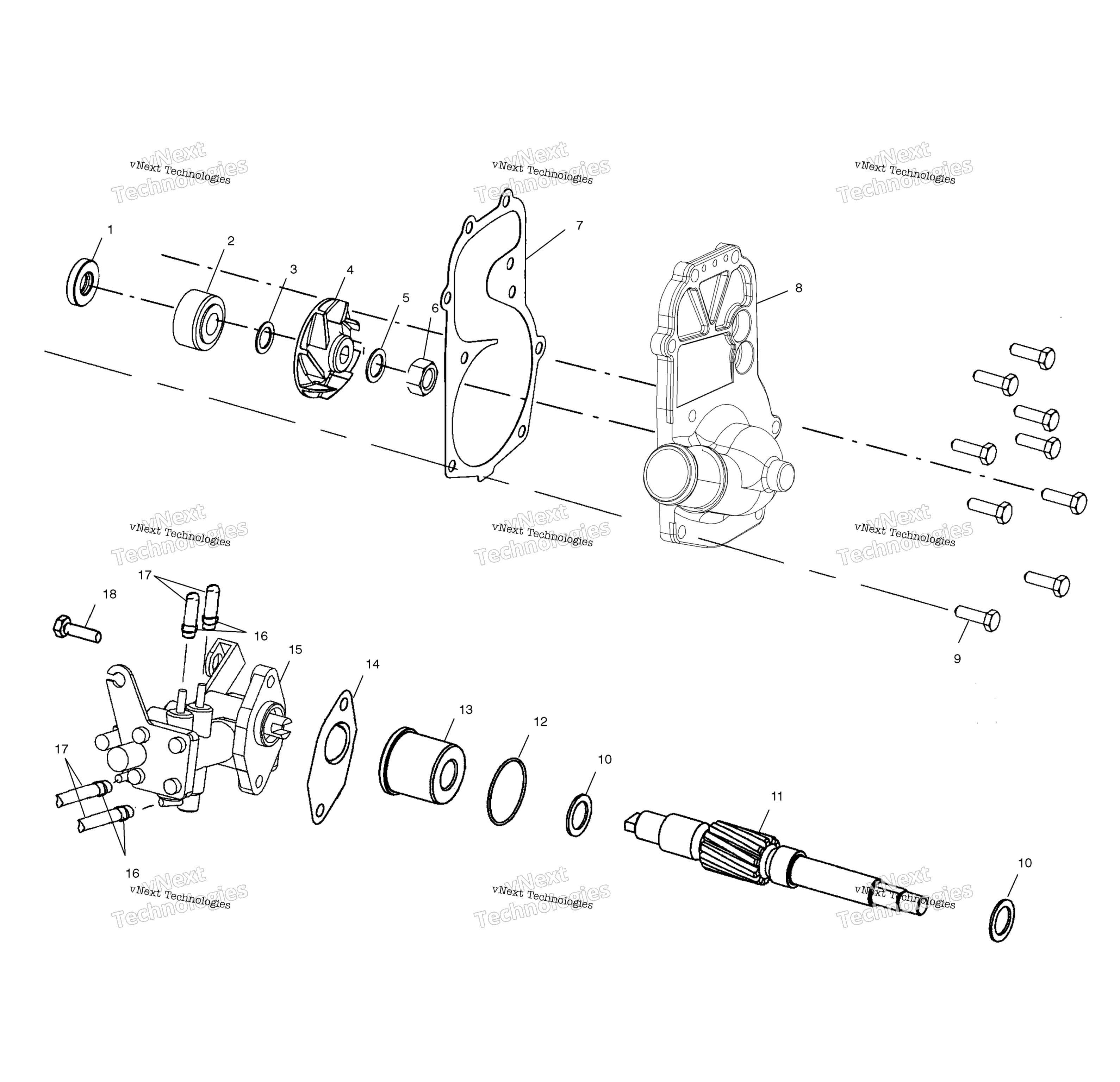 Система охлаждения Pump/Oil Pump /Sb