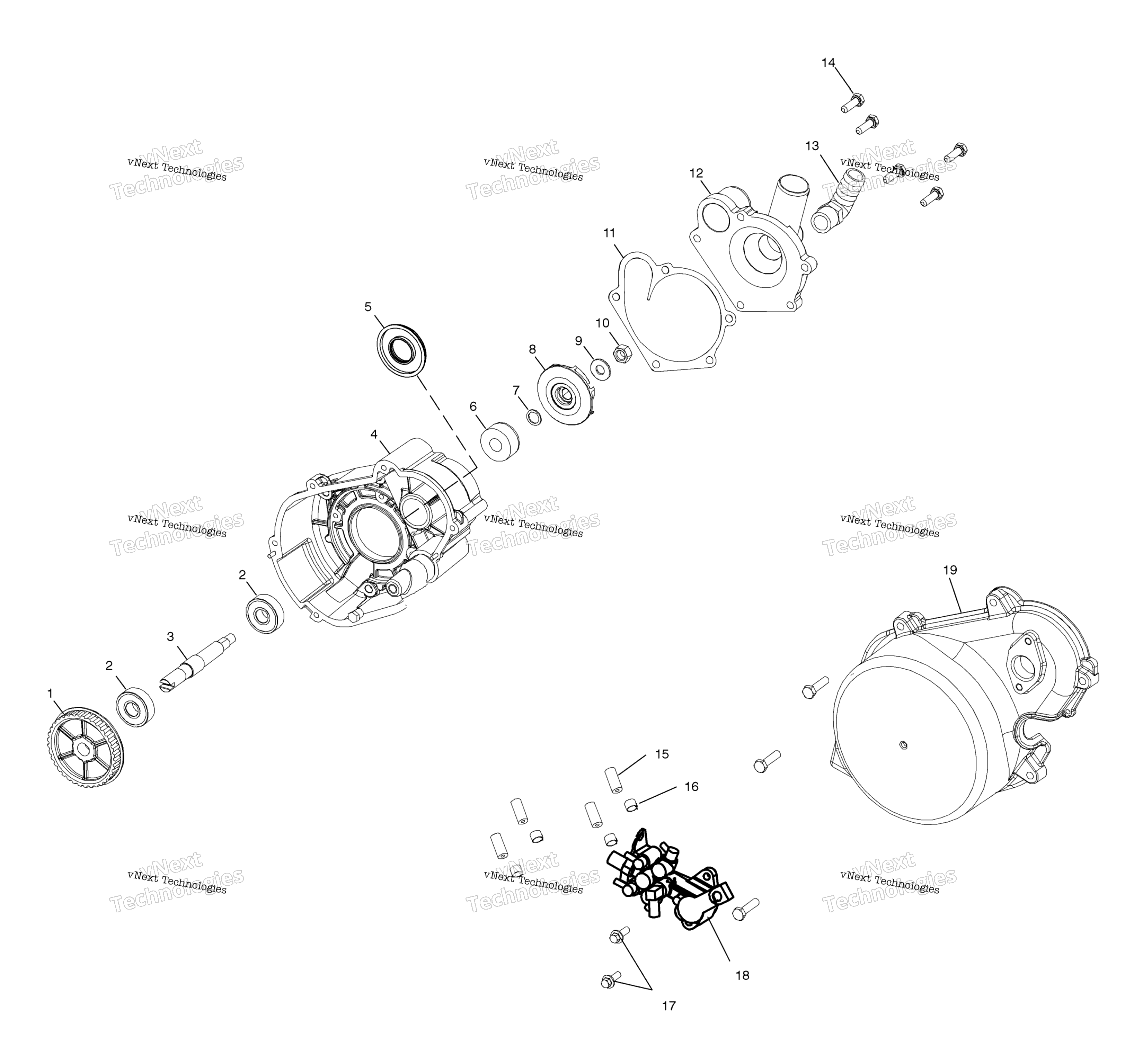 Система охлаждения Pump/Oil Pump S02ne8cs//Csa/Csb