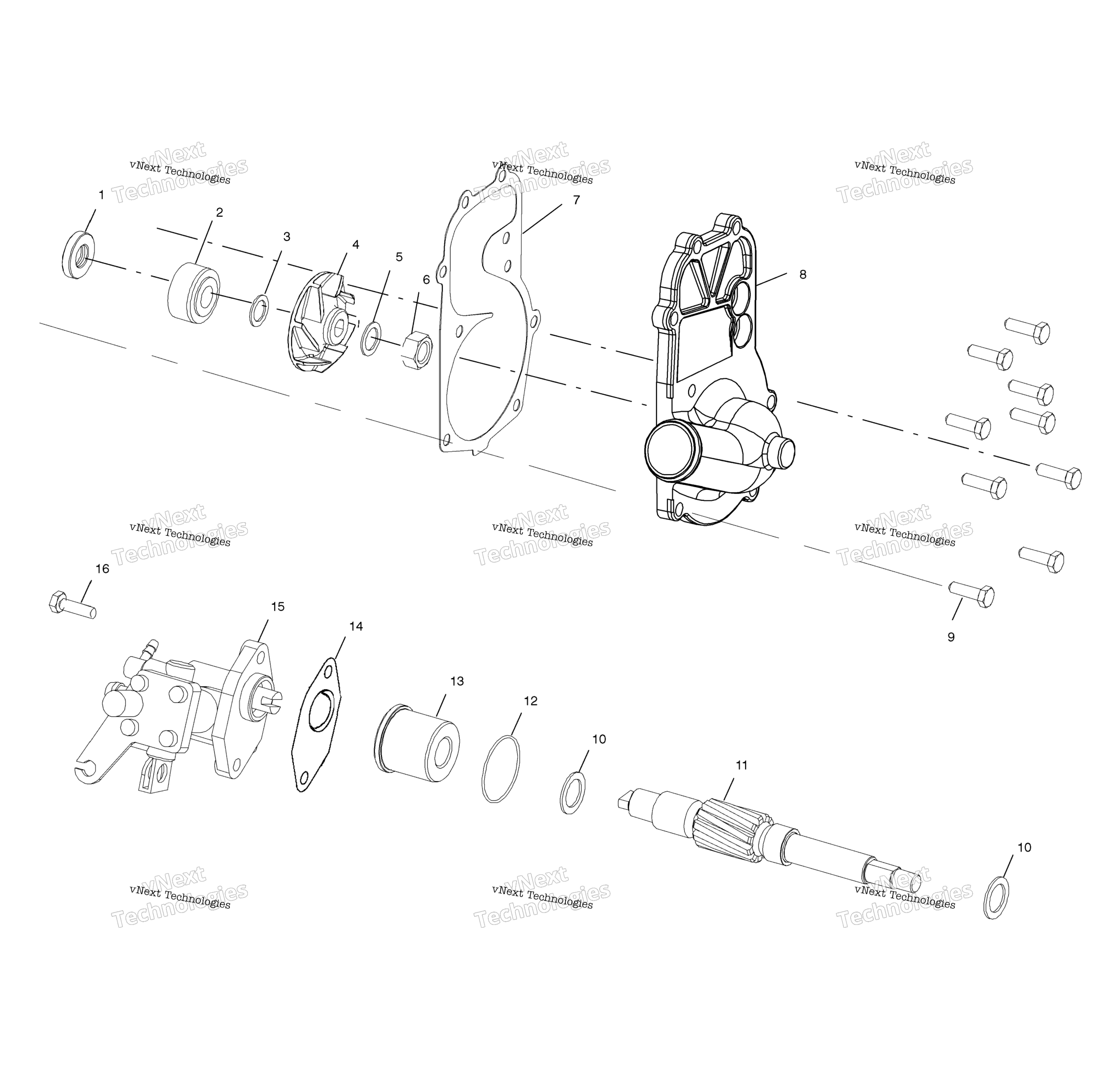 Система охлаждения Pump/Oil Pump