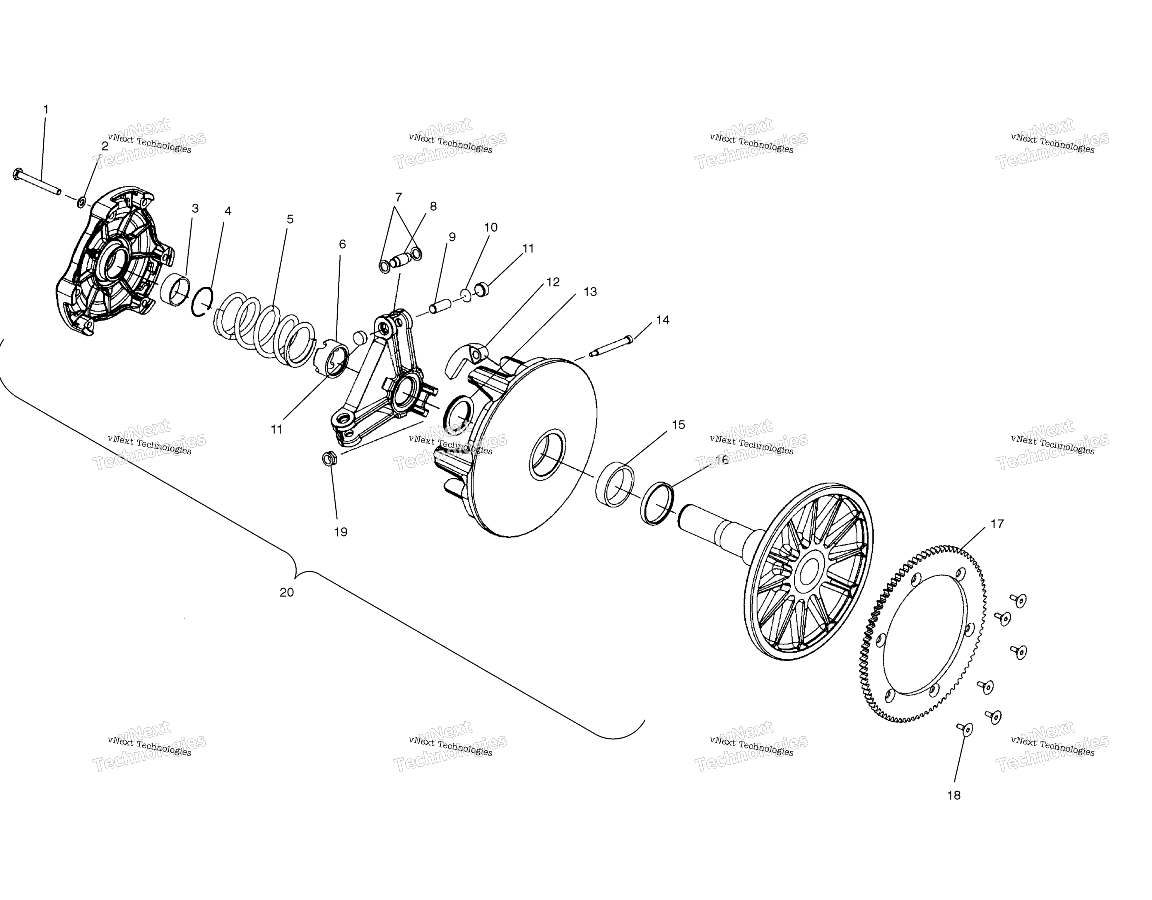 Привод Clutch S03nd3as