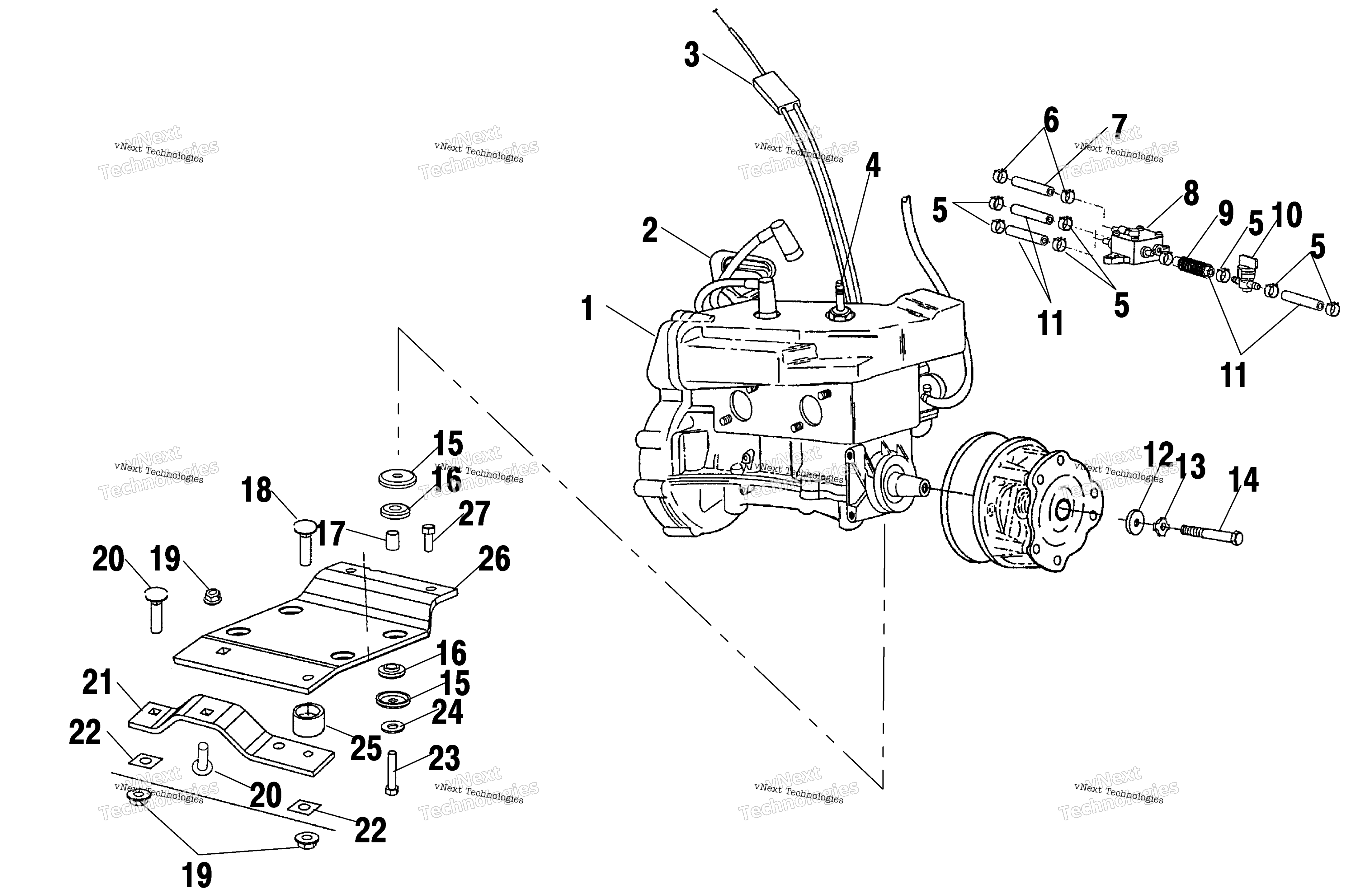 Двигатель Mounting