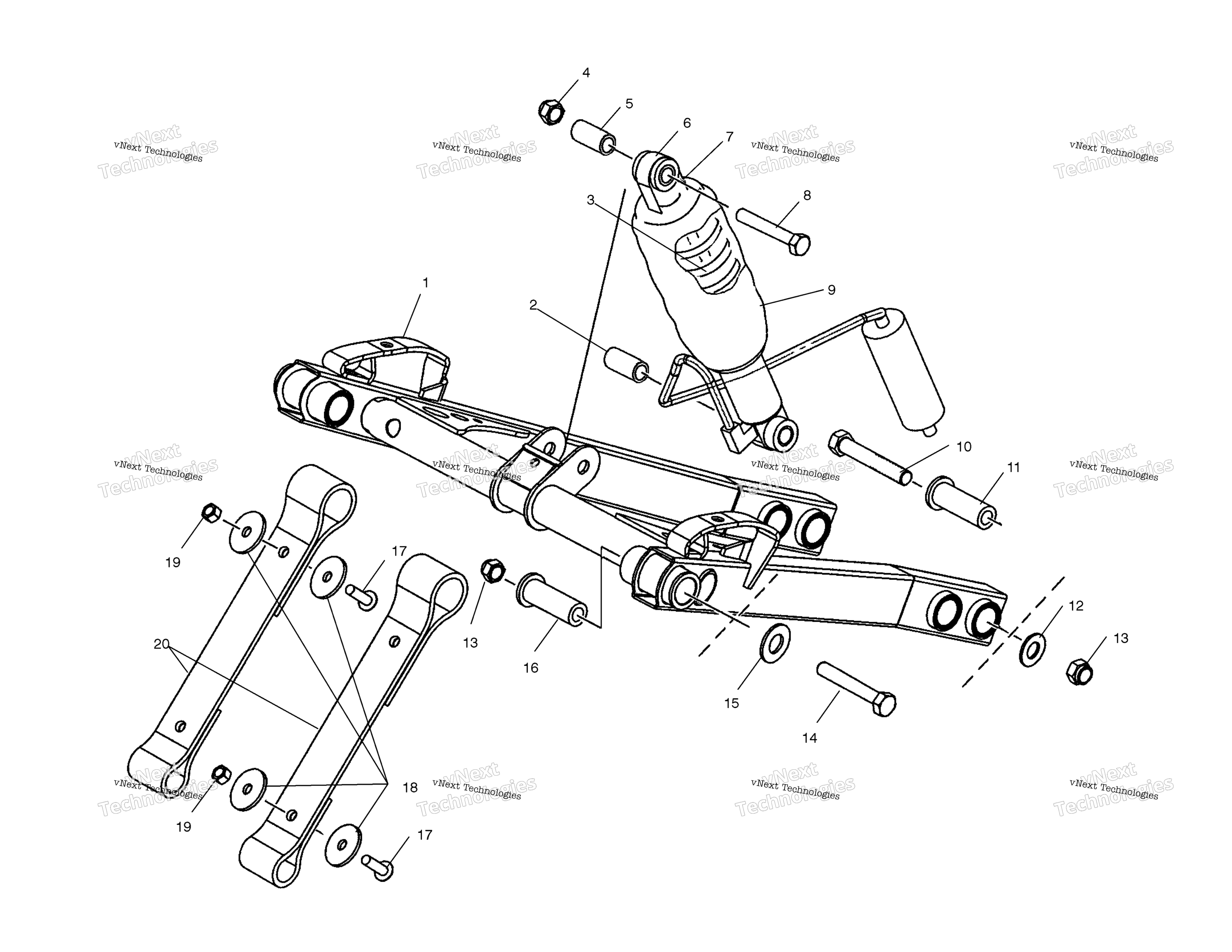 Передняя часть Torque Arm