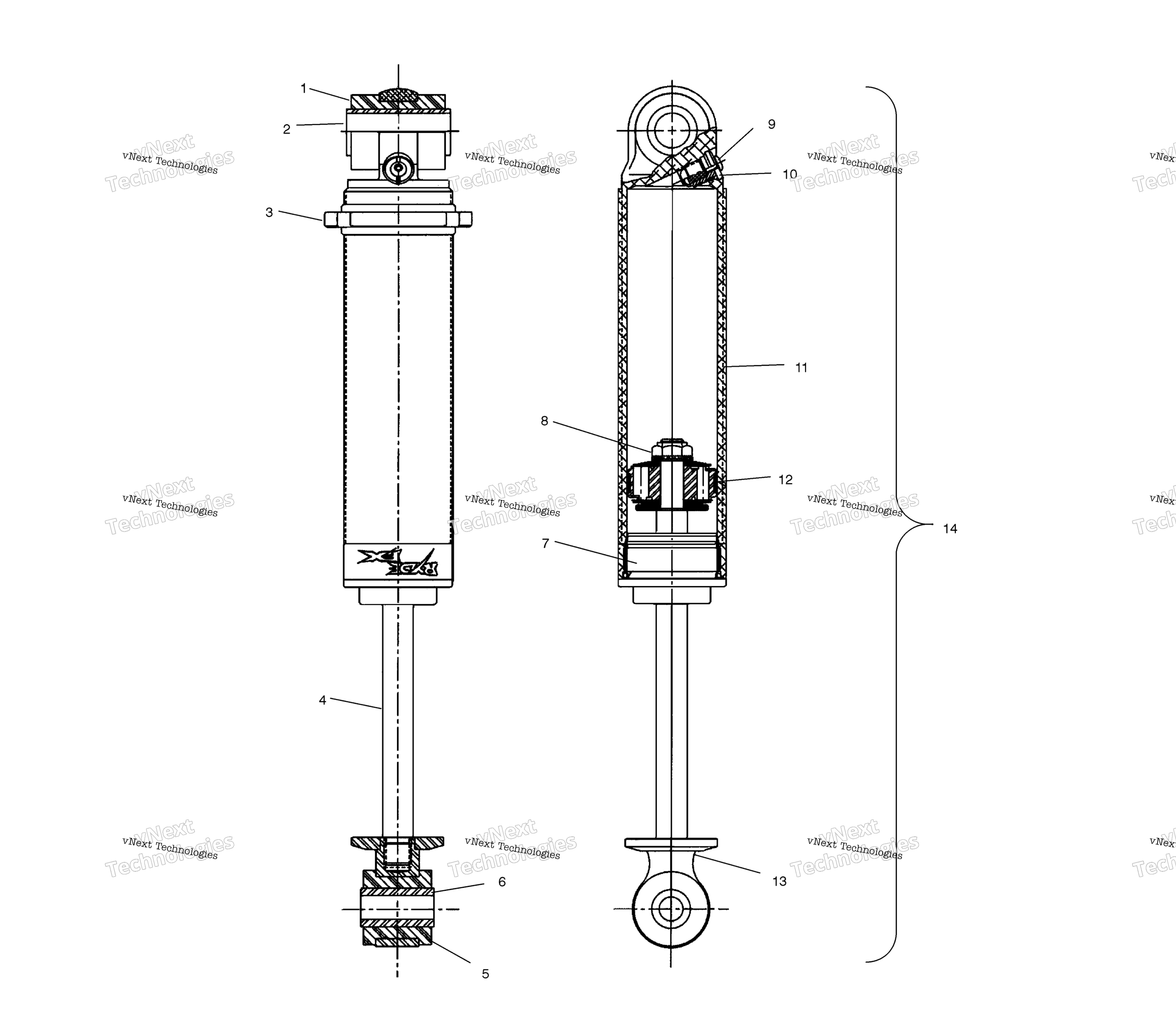 Ryde Fx / передний Track Shock