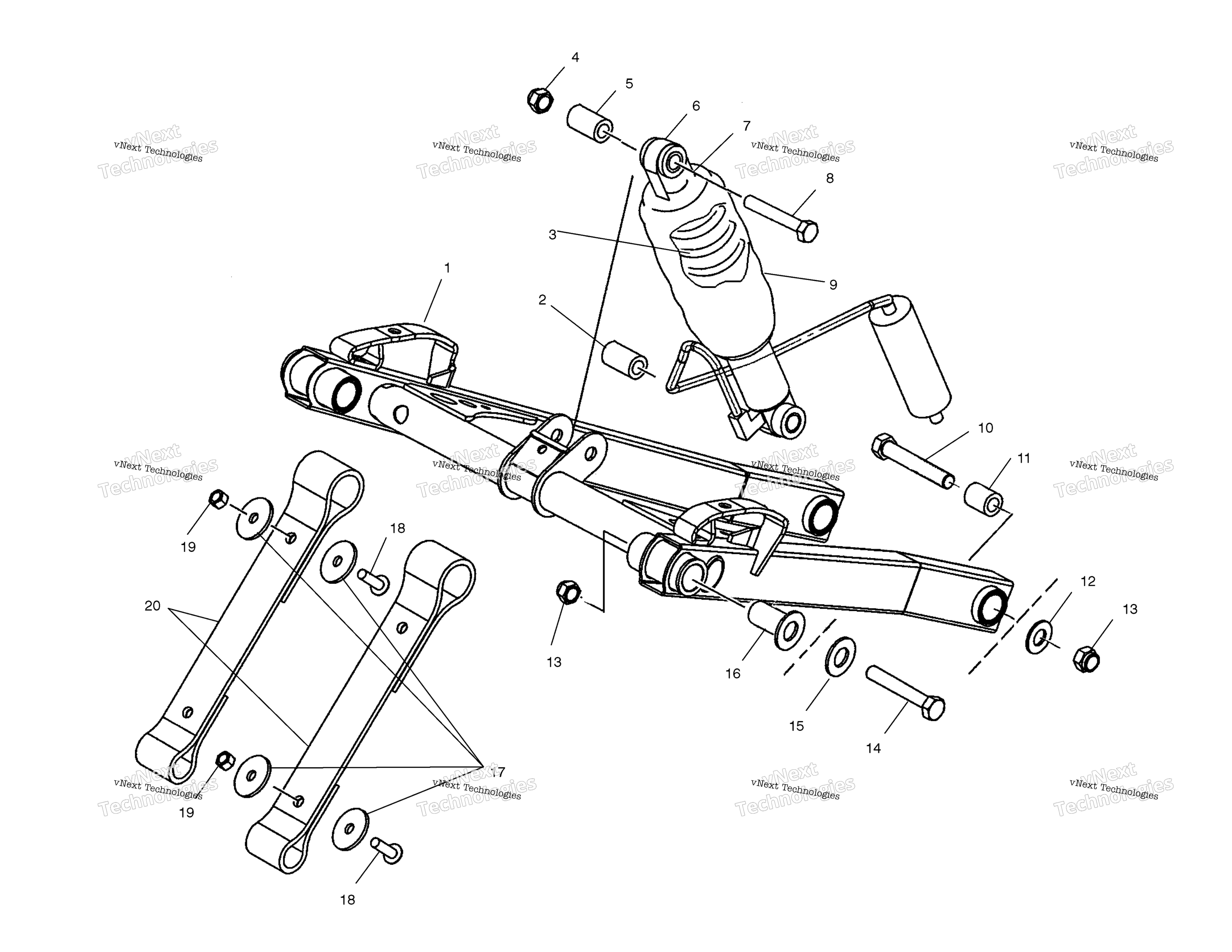 Передняя часть Torque Arm