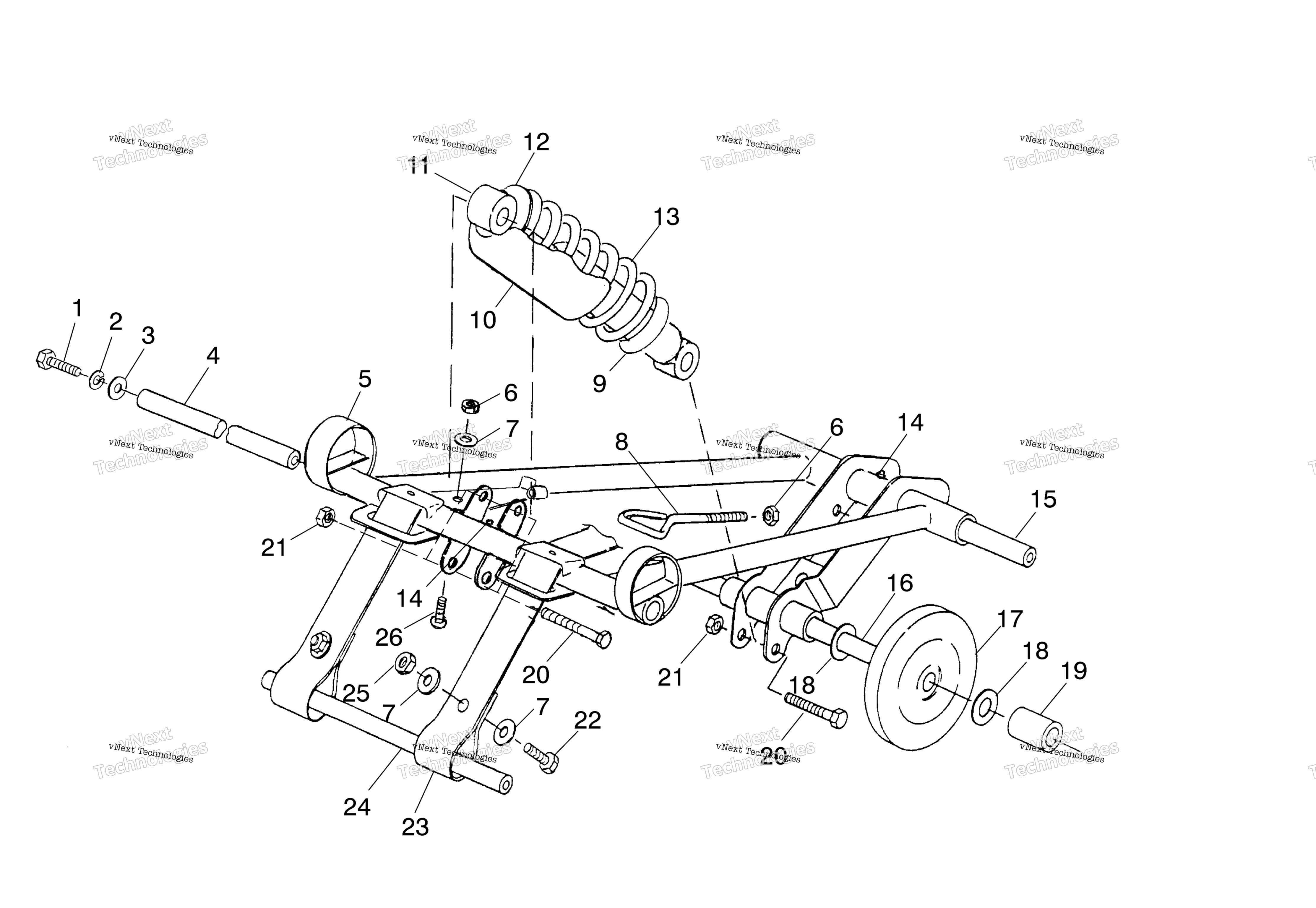Передняя часть Torque Arm S03su5bs/Bsa