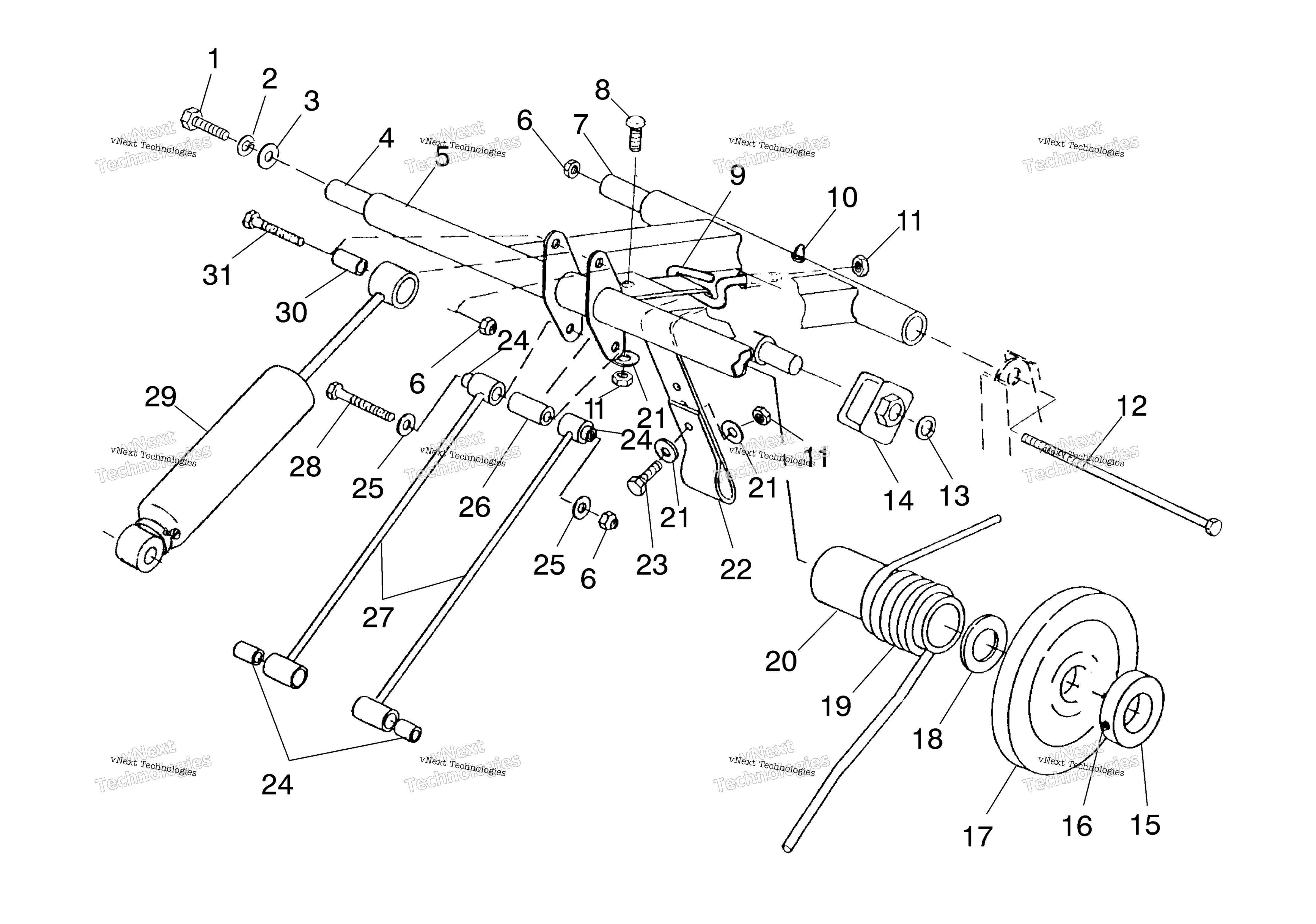 Задняя часть Torque Arm S03su5bs/Bsa