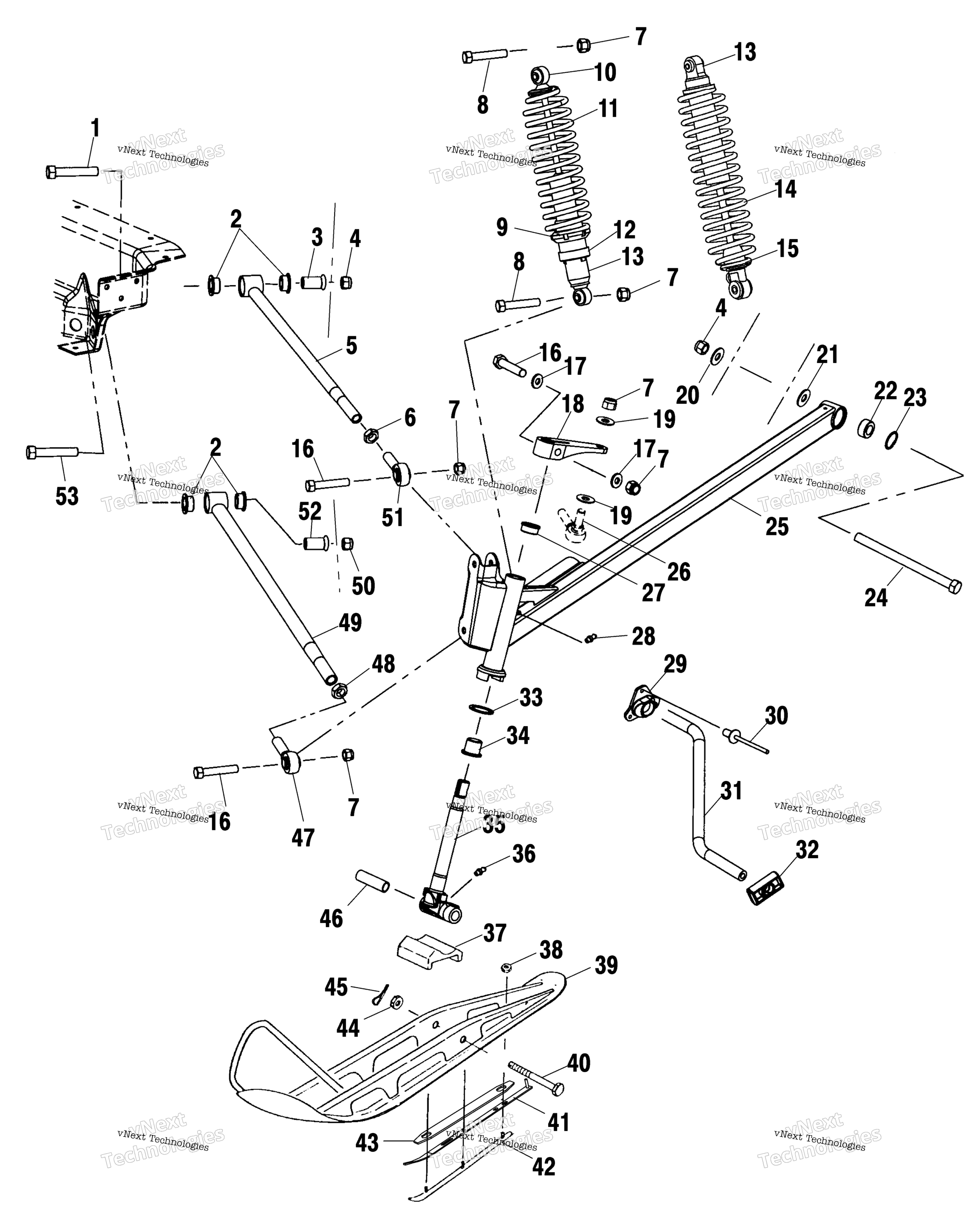 Передняя часть Suspension & Ski S04ne5bs