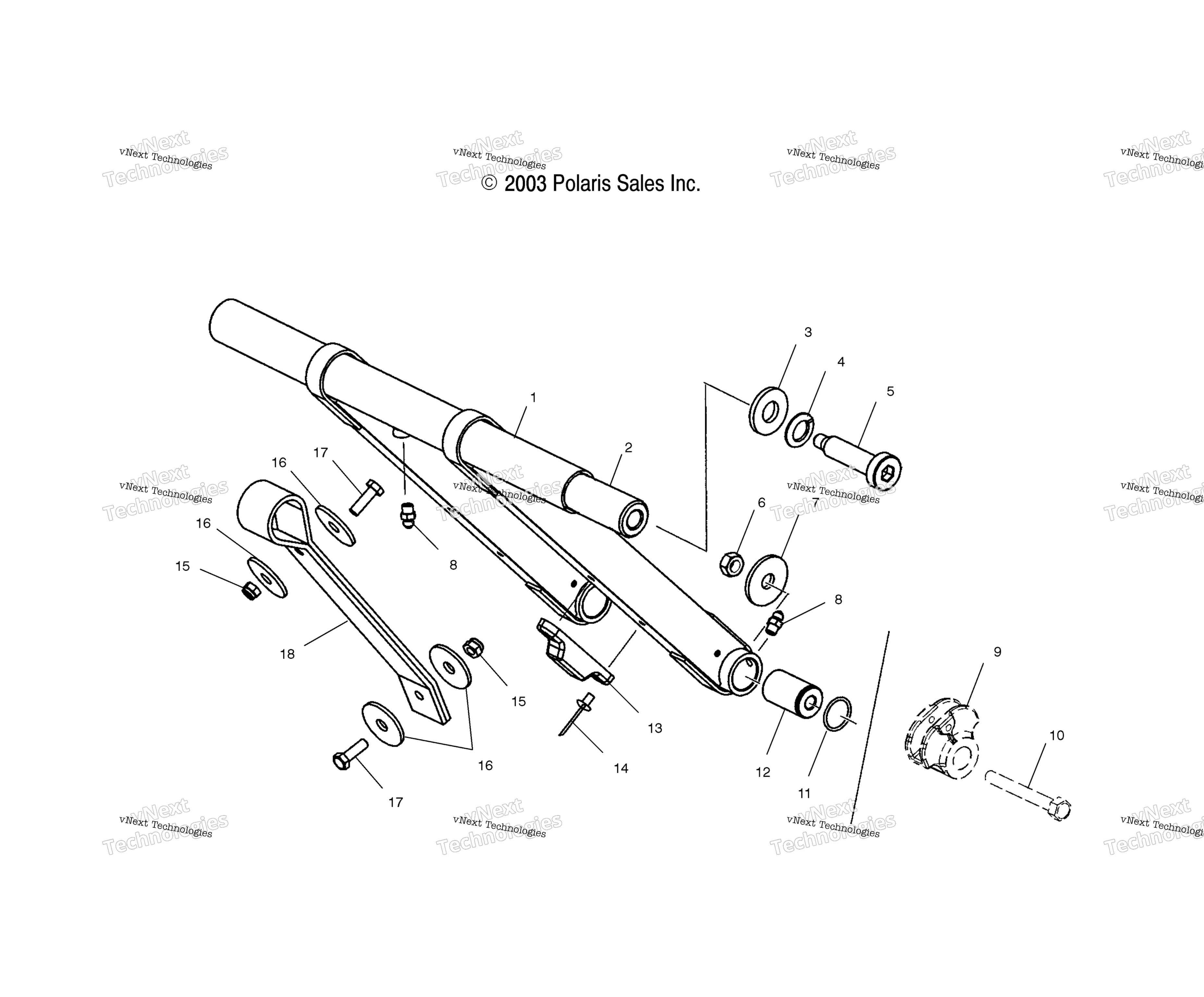 Передняя часть Torque Arm