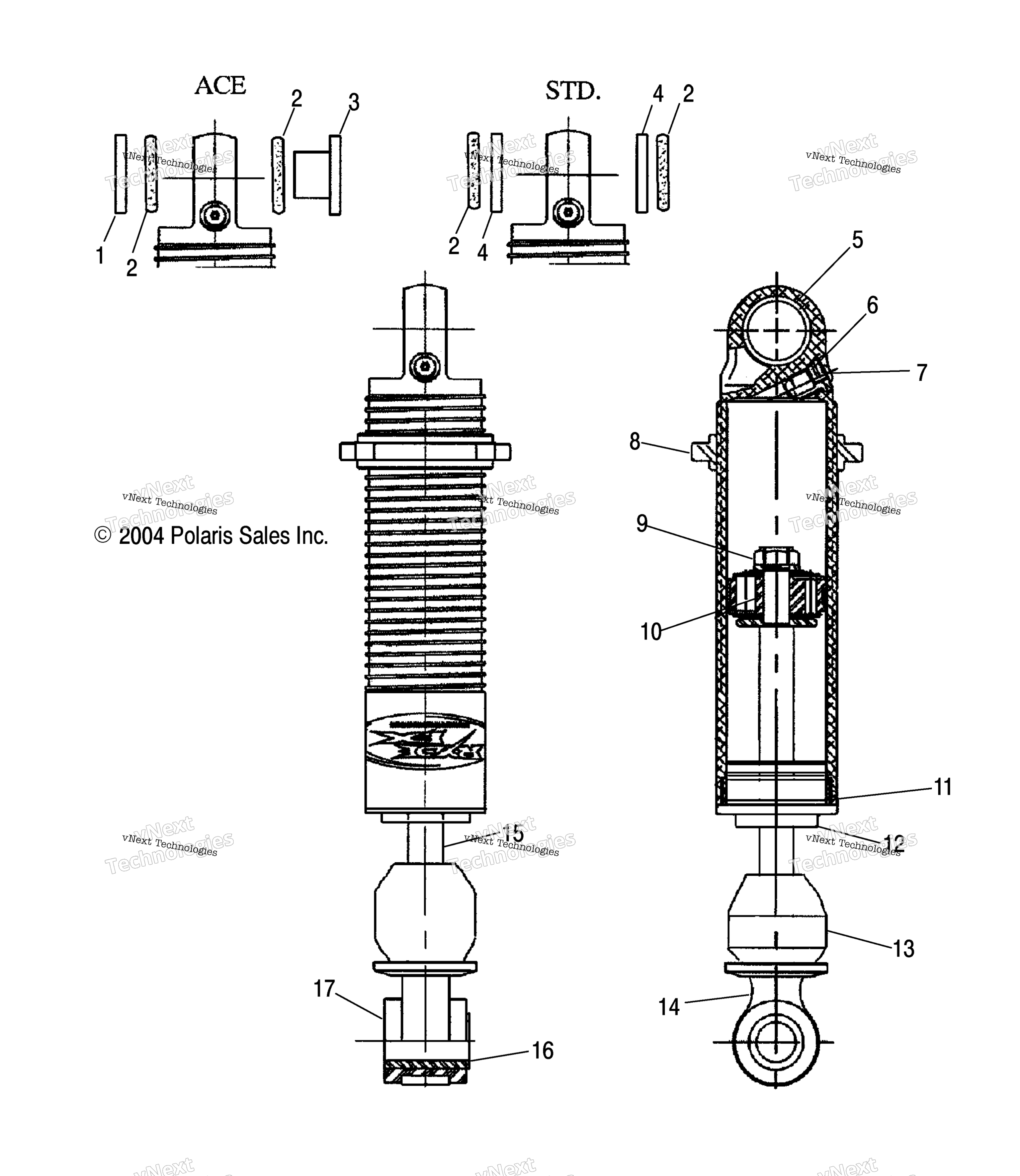Задняя часть Track Shock /6Eea/6Esb/6Eeb/8Cs/8Ce