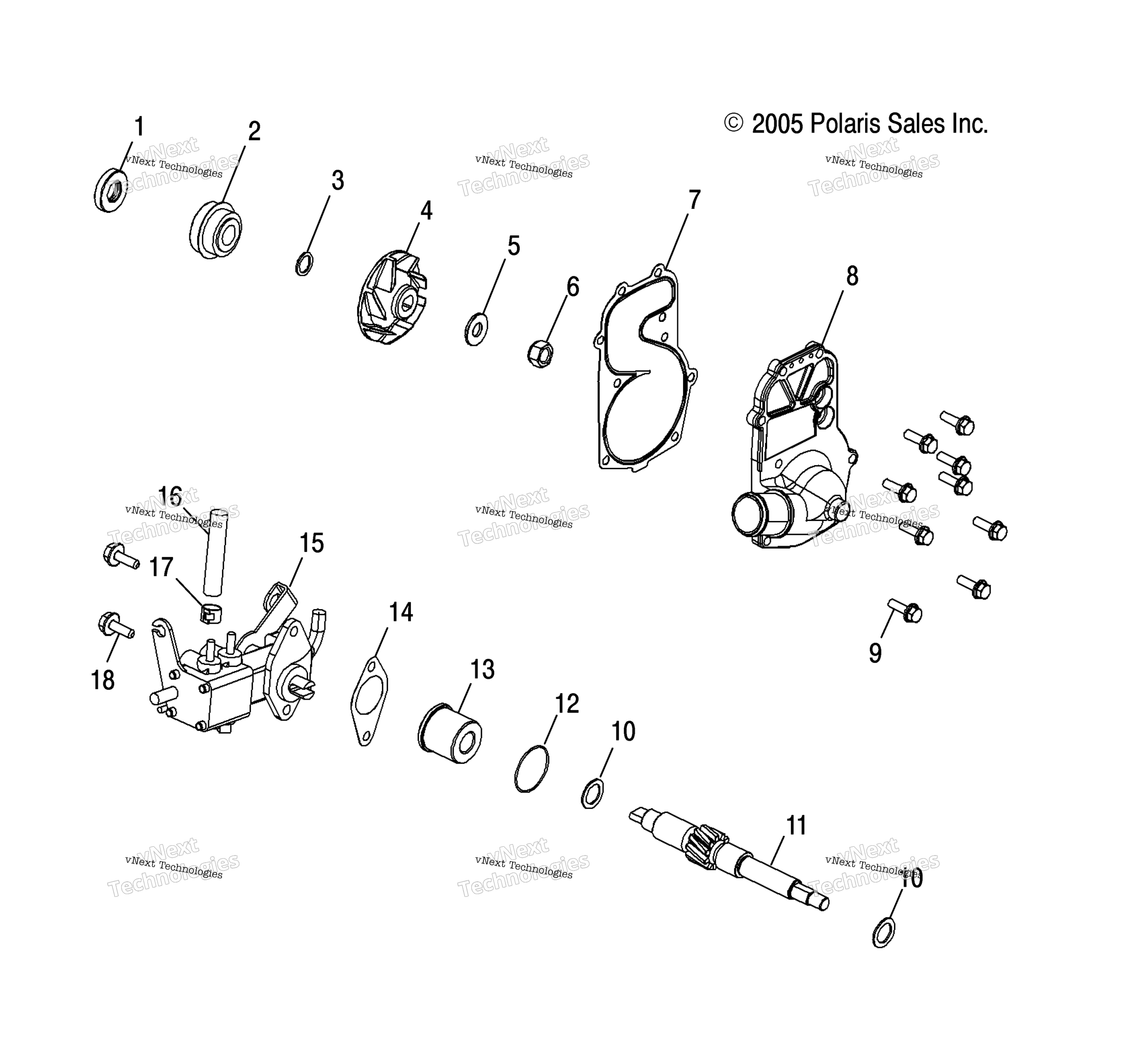Система охлаждения Pump/Oil Pump /Fsa/Fsb/Me6fs/Mc6fs