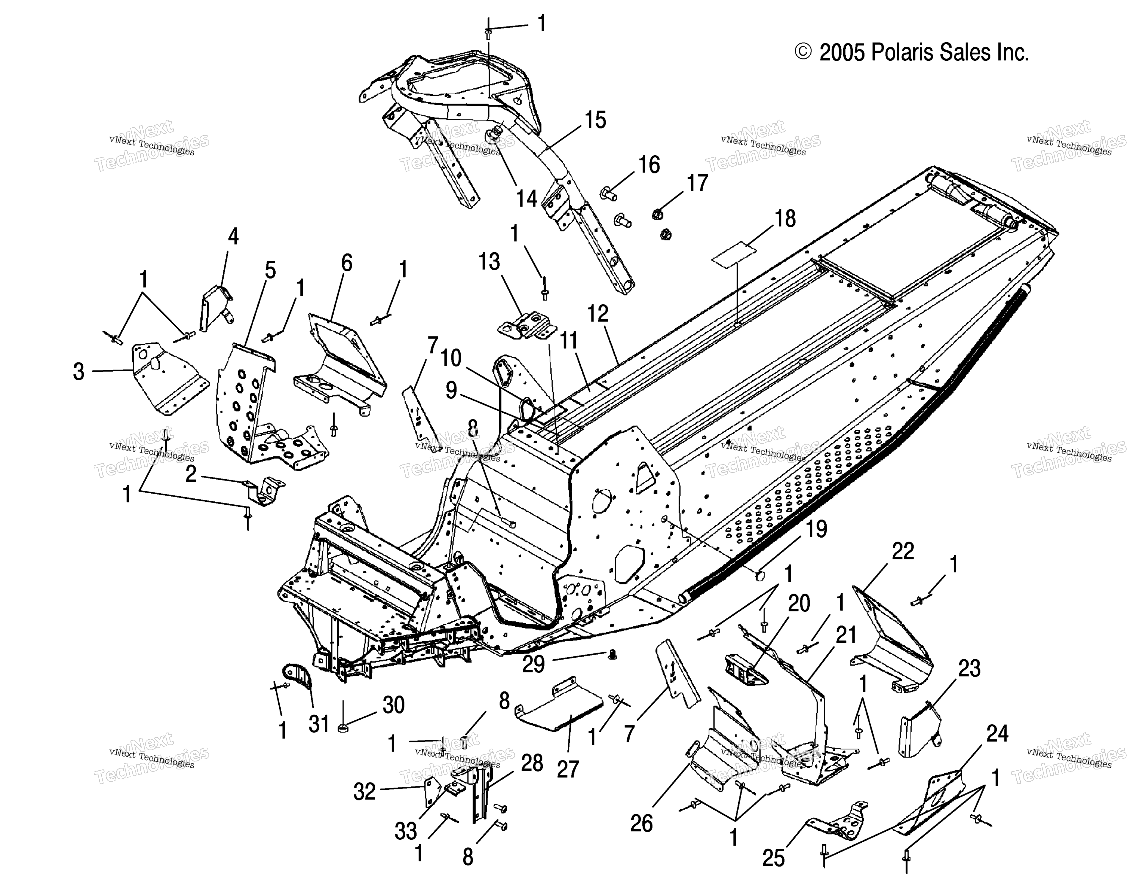 Chassis, передний / Hsa / Hsb / Me7hs / Mp8ds / Dsa / Dsb / Me8ds