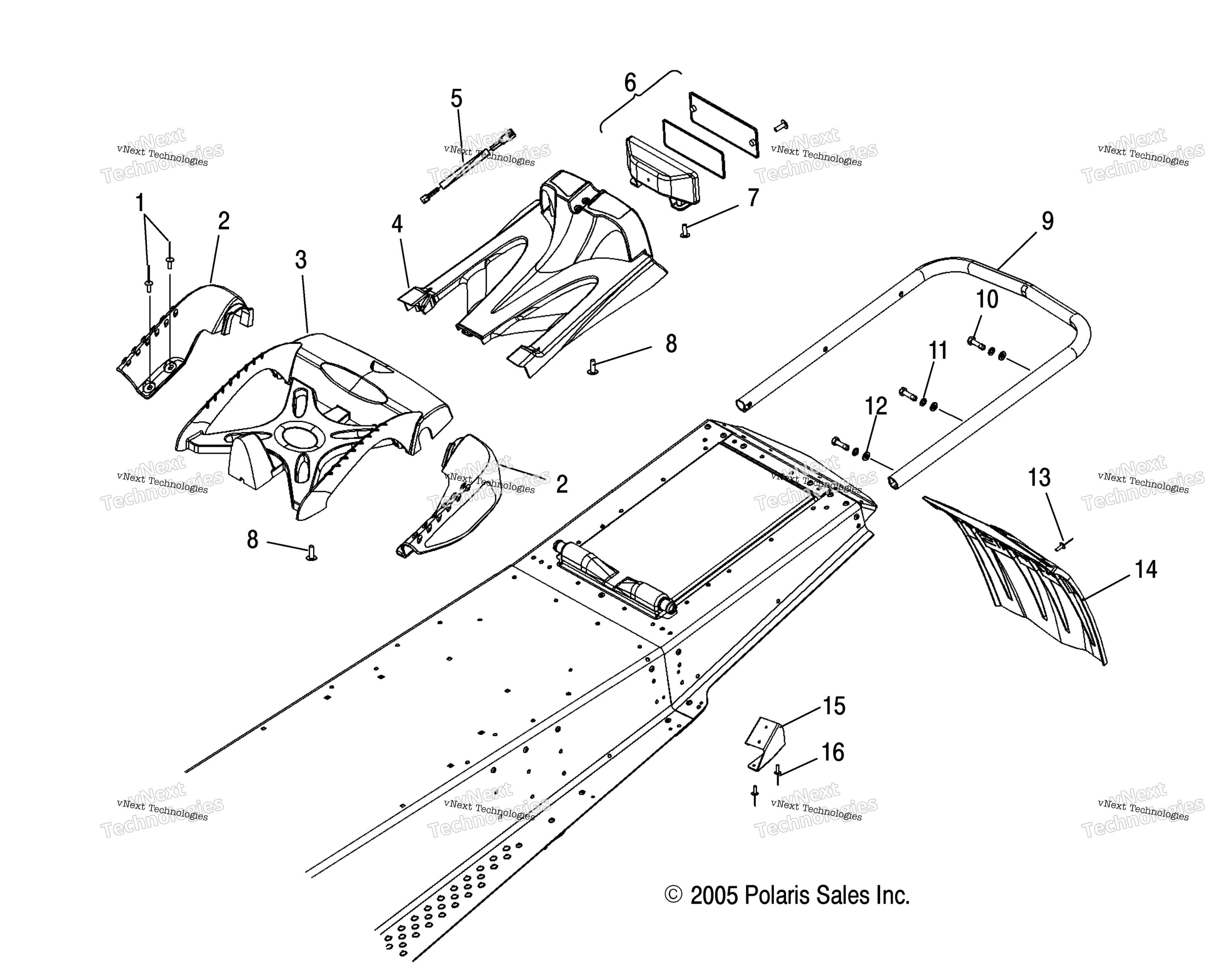Chassis, задний S06pk7 / Pl7 / Pm7 / Pl8 / Pm8 / Pn8 / Pr8 All Options