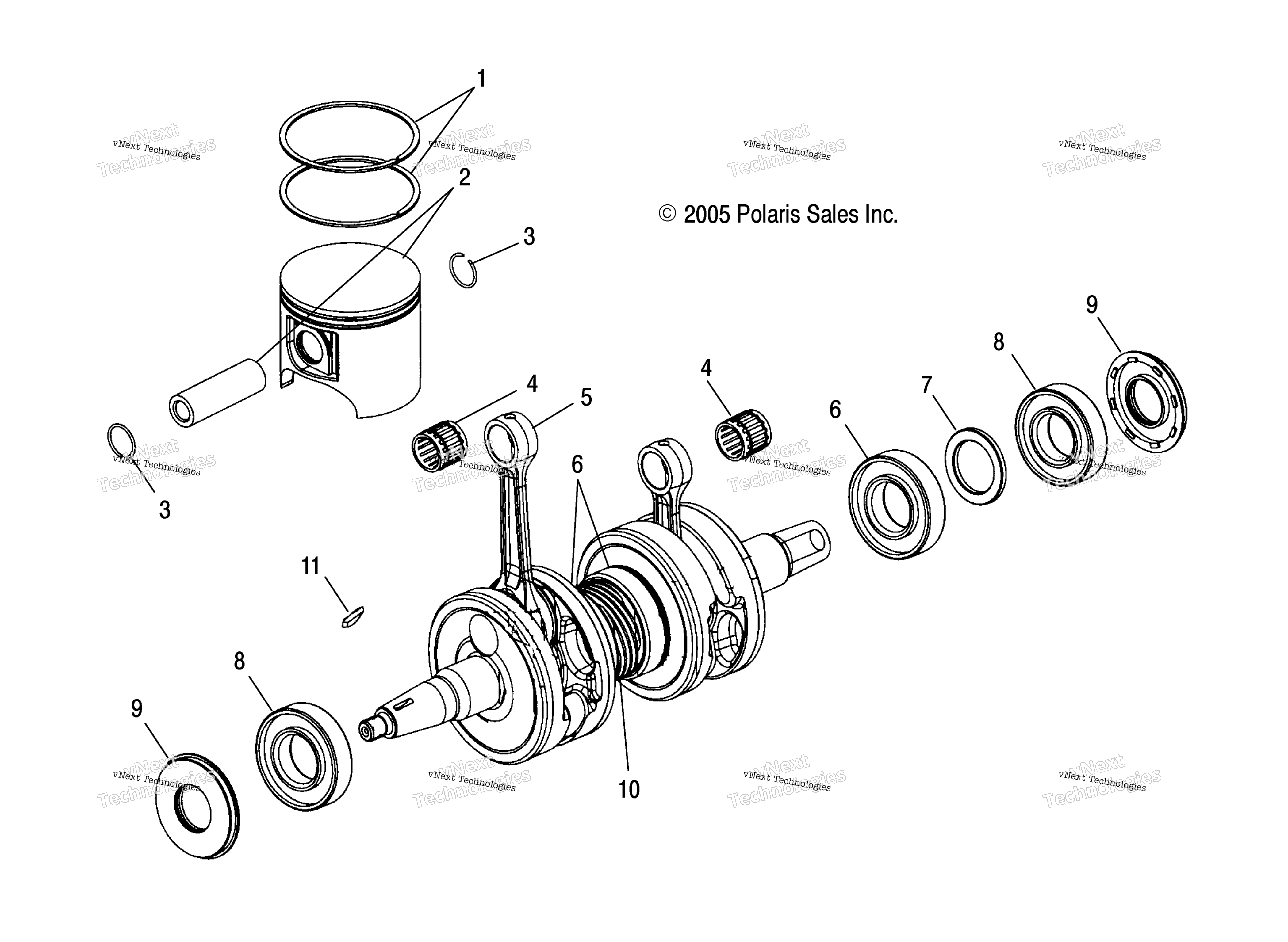 Engine, поршень & коленвал