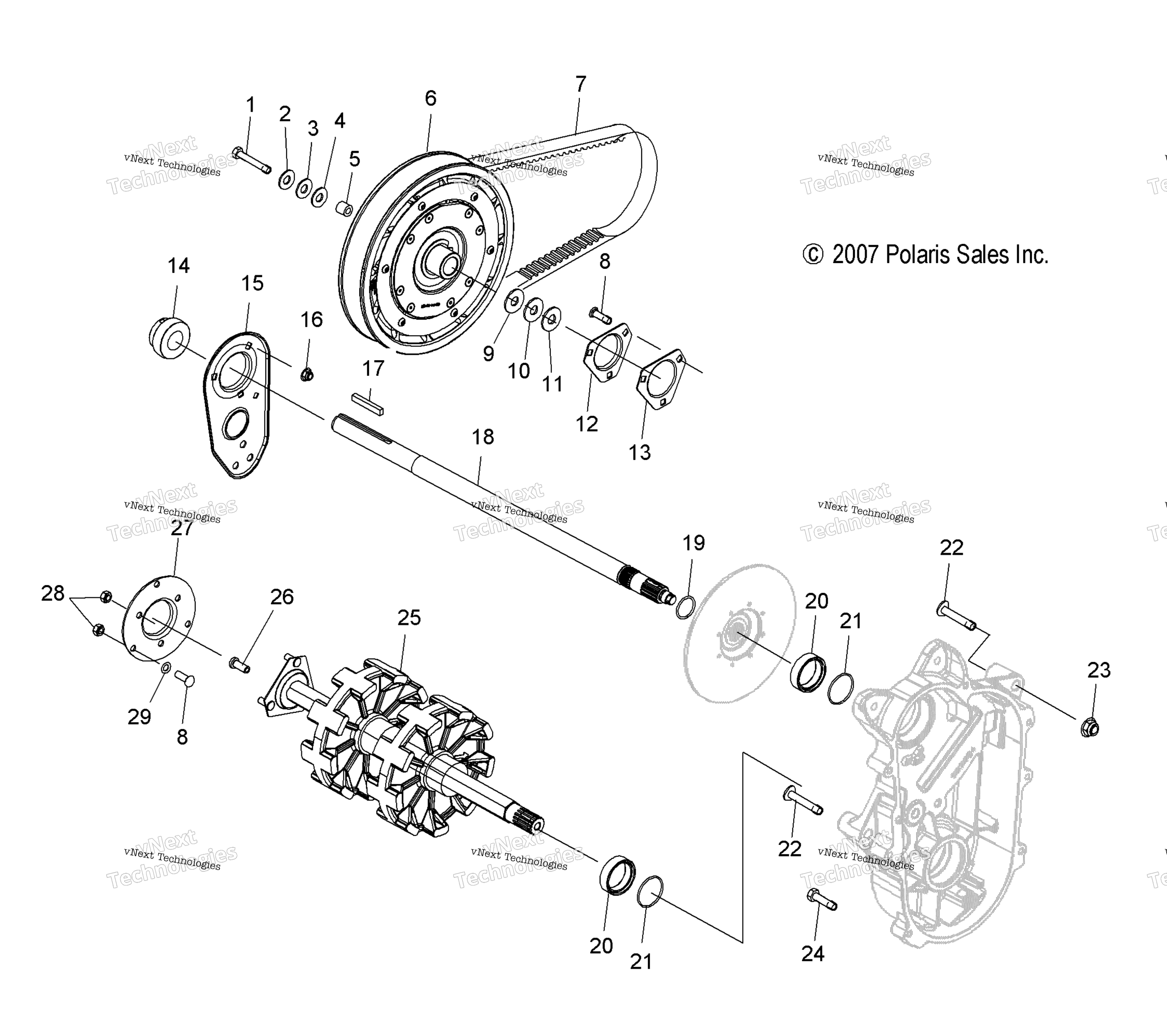 Привод Train, Drive Shaft & Jackshaft