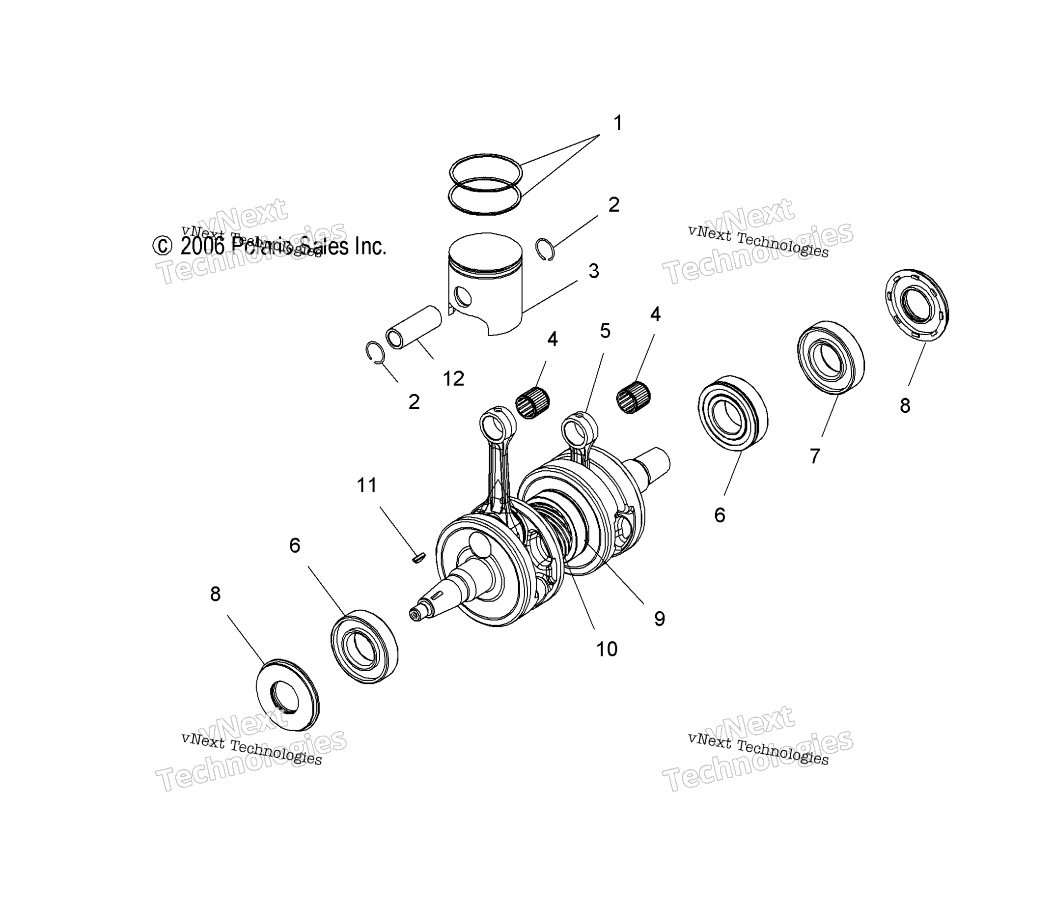 Engine, поршень & коленвал