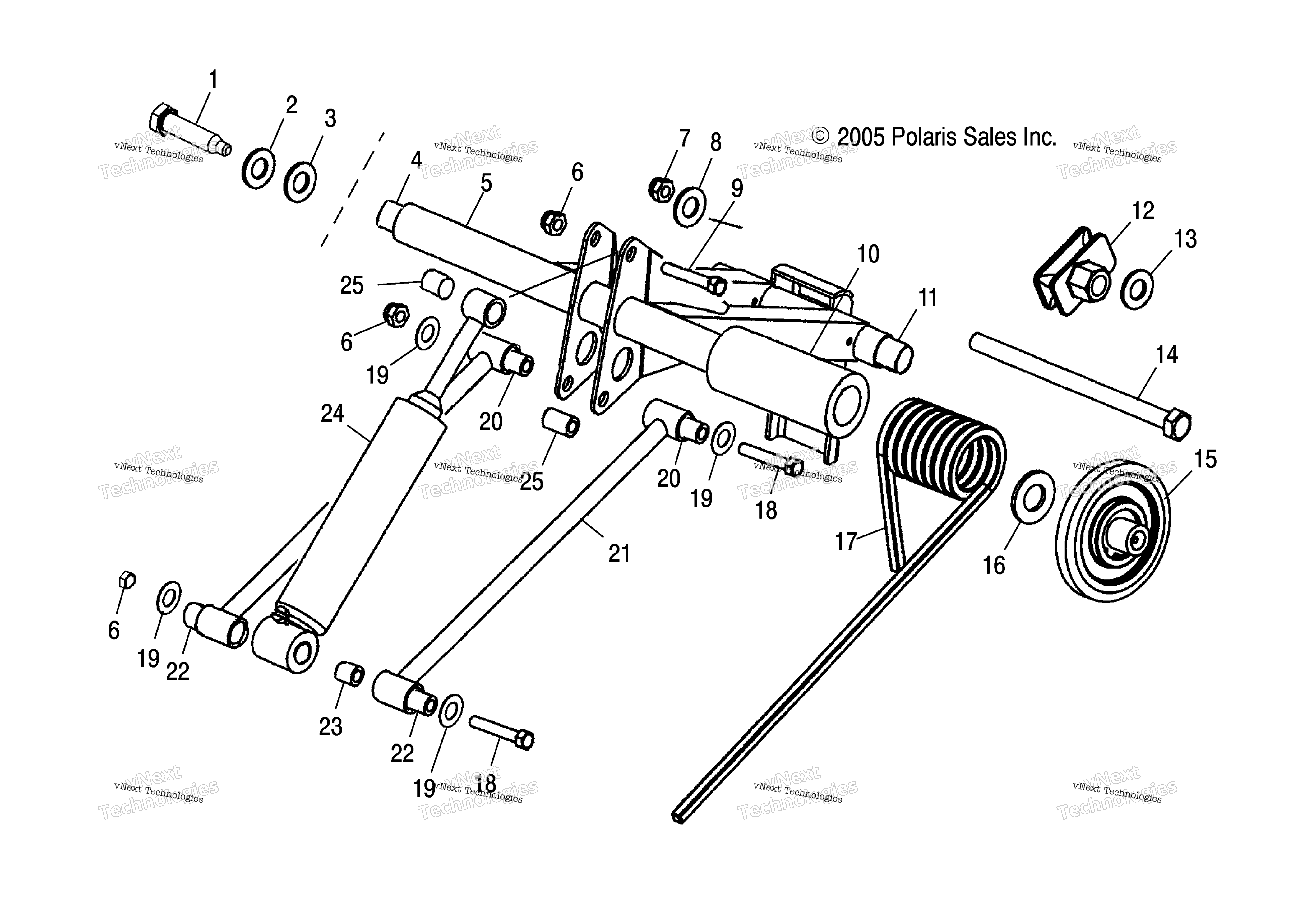 Suspension, Torque Arm, задний & Shock
