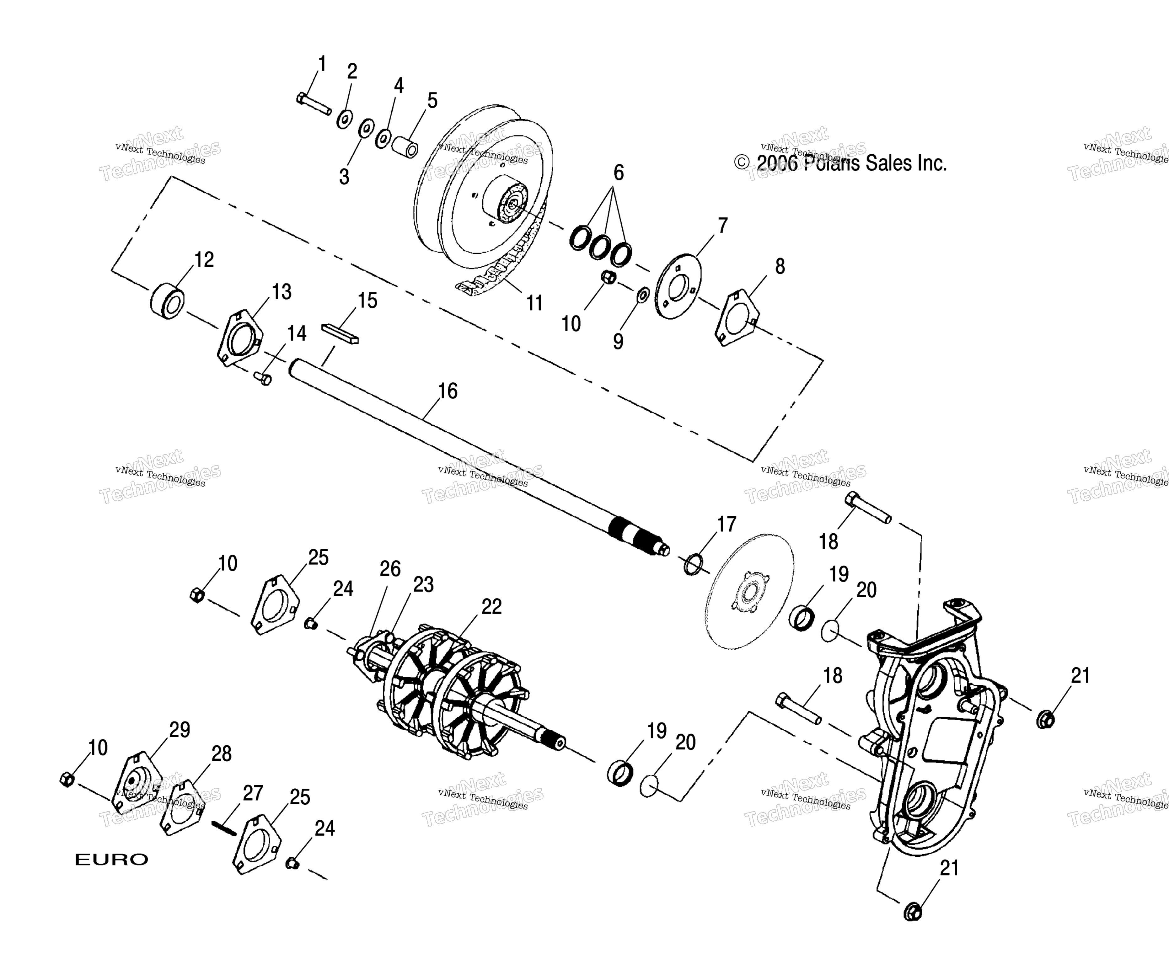 Привод Train, Drive Shaft & Jackshaft