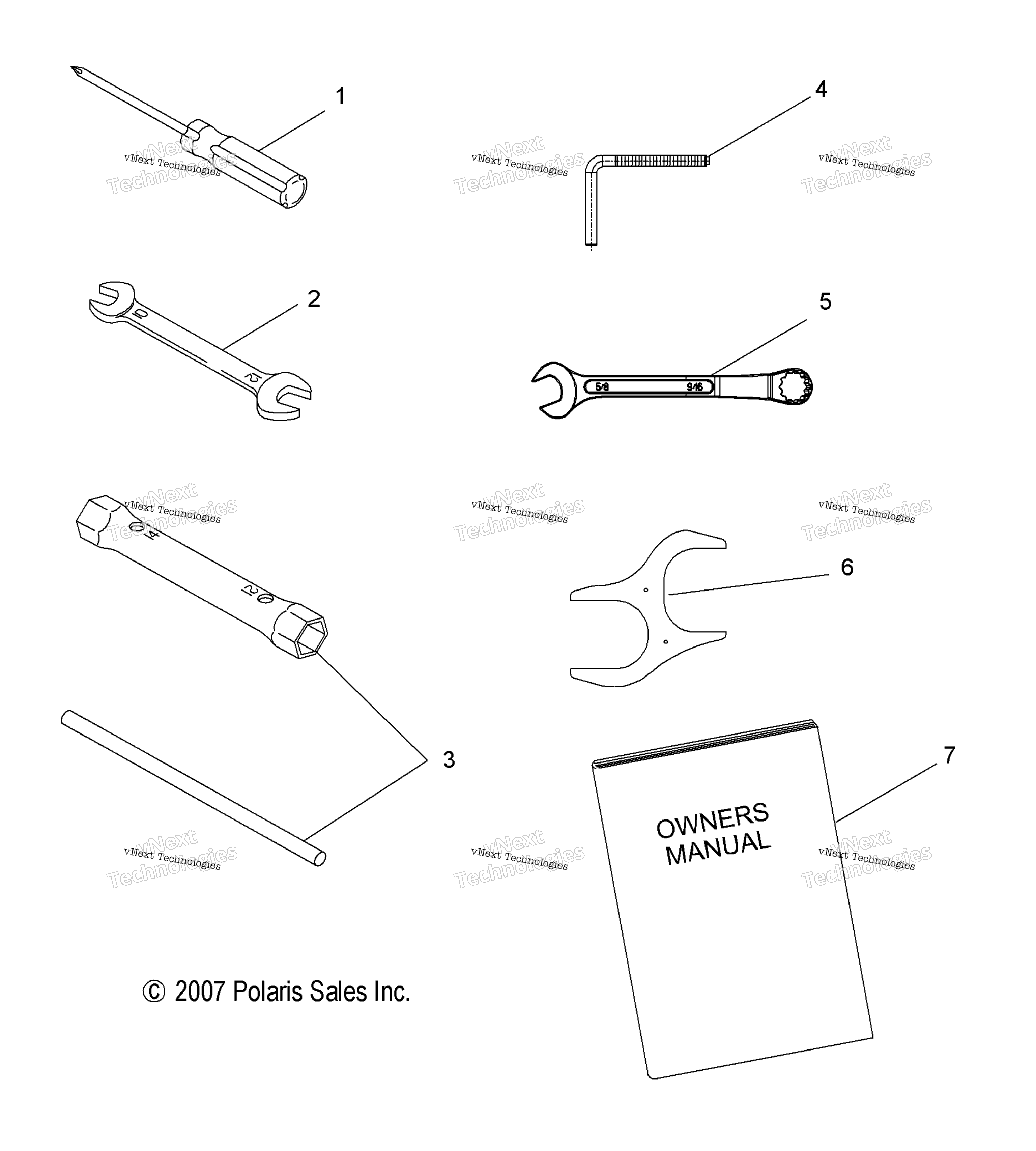 Tools, инструмент комплект & Owners Manual