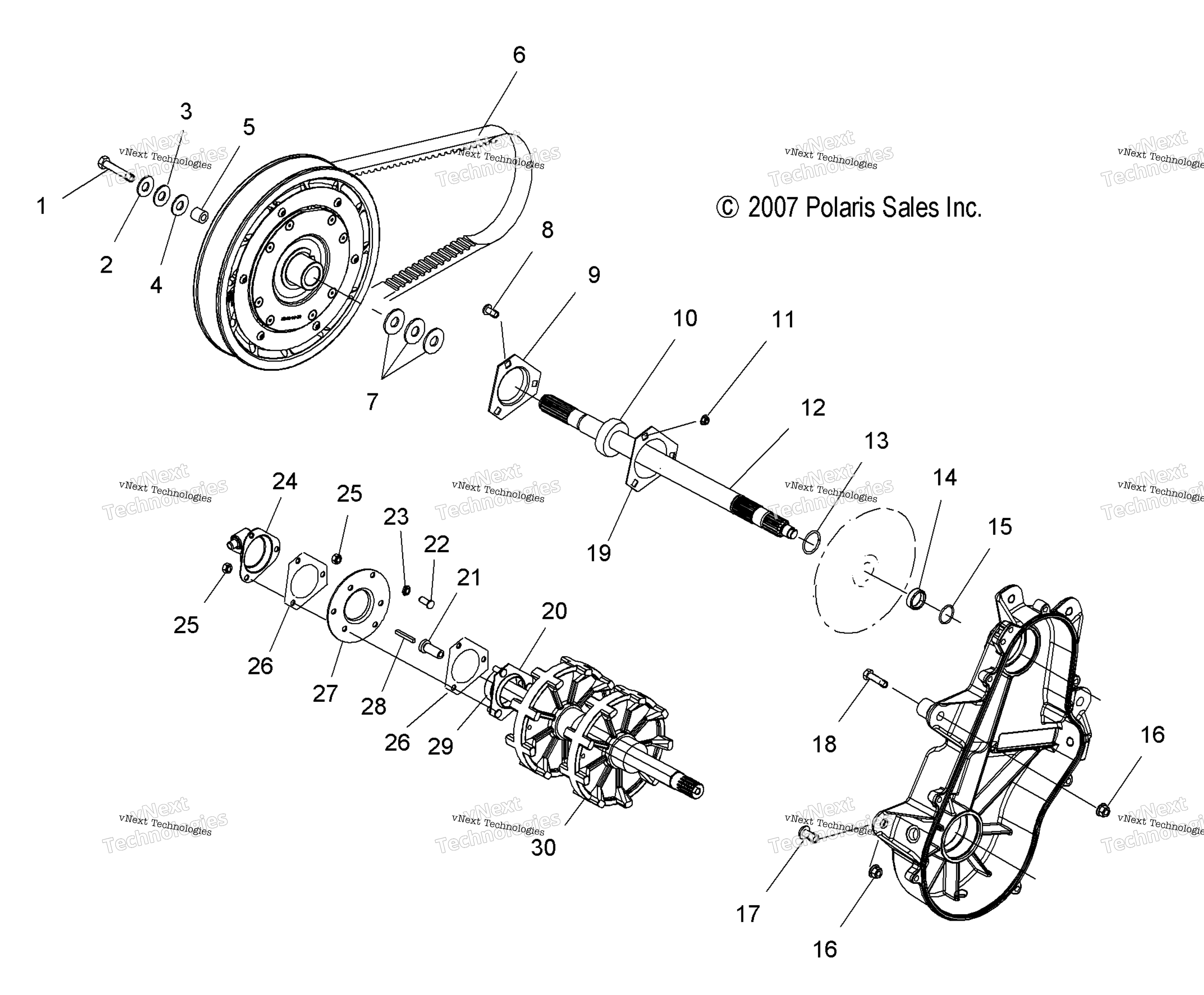 Привод Train, Drive Shaft, Jackshaft & Drive Belt