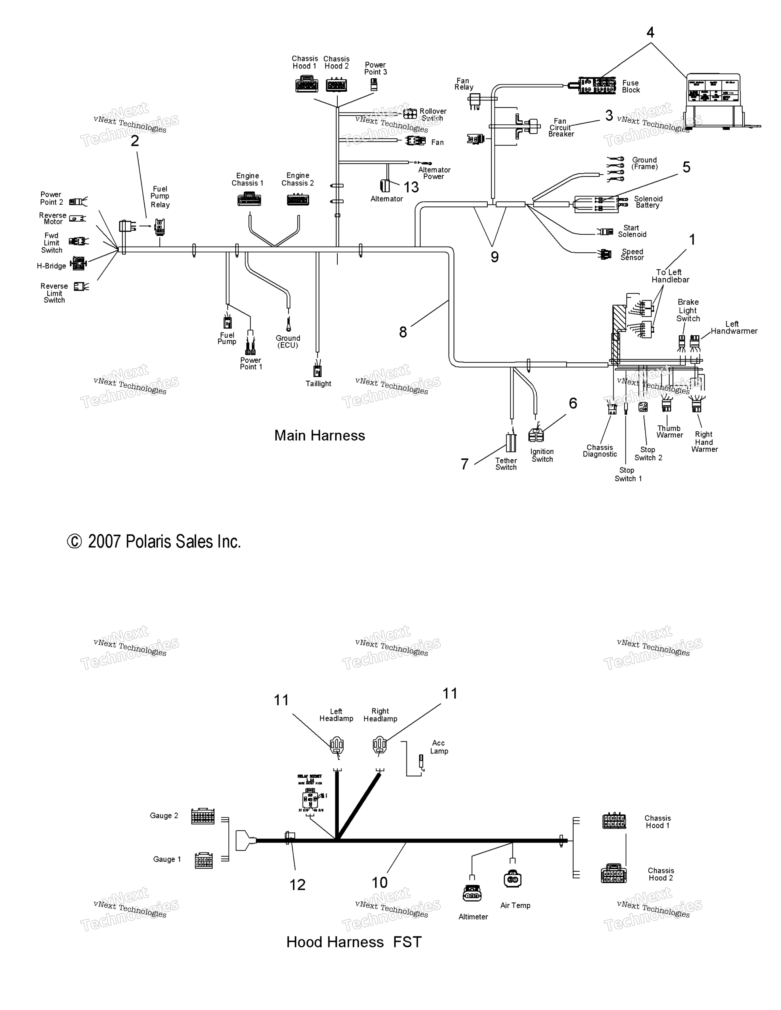 Electrical, провод Harness, Main