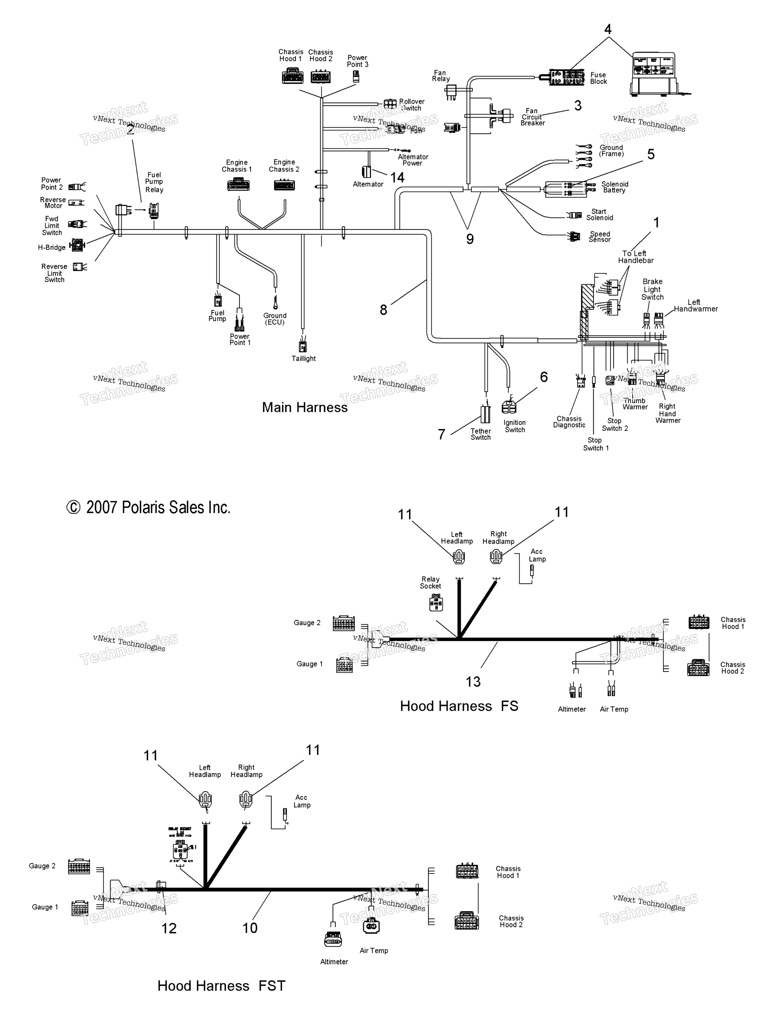 Electrical, провод Harness, Main